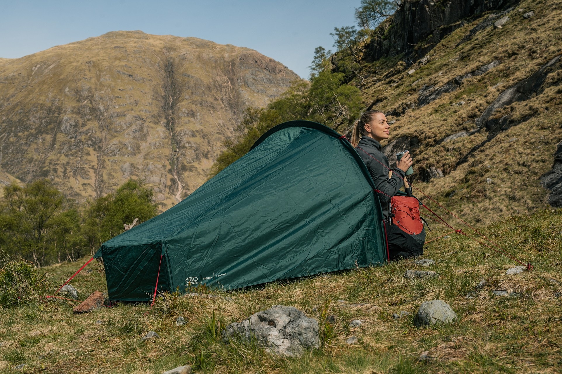 Highlander Outdoor Refuge 1-person Tent - Pine Green