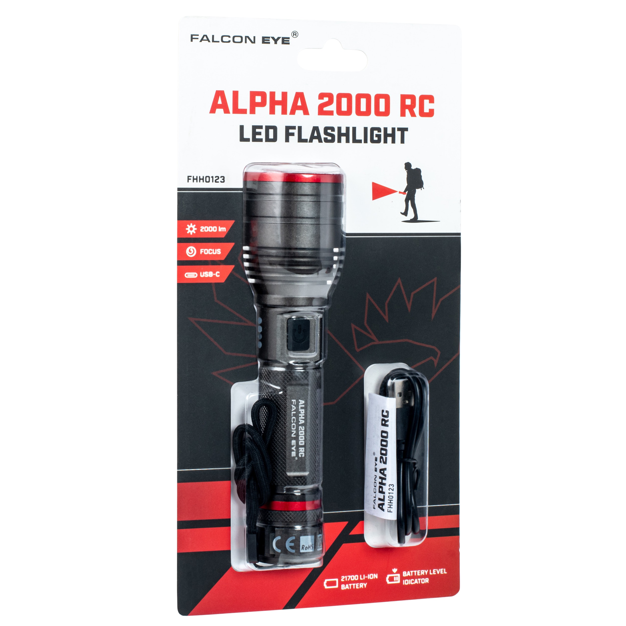 Mactronic Falcon Eye Alpha 2000 RC Flashlight - 2000 lumens
