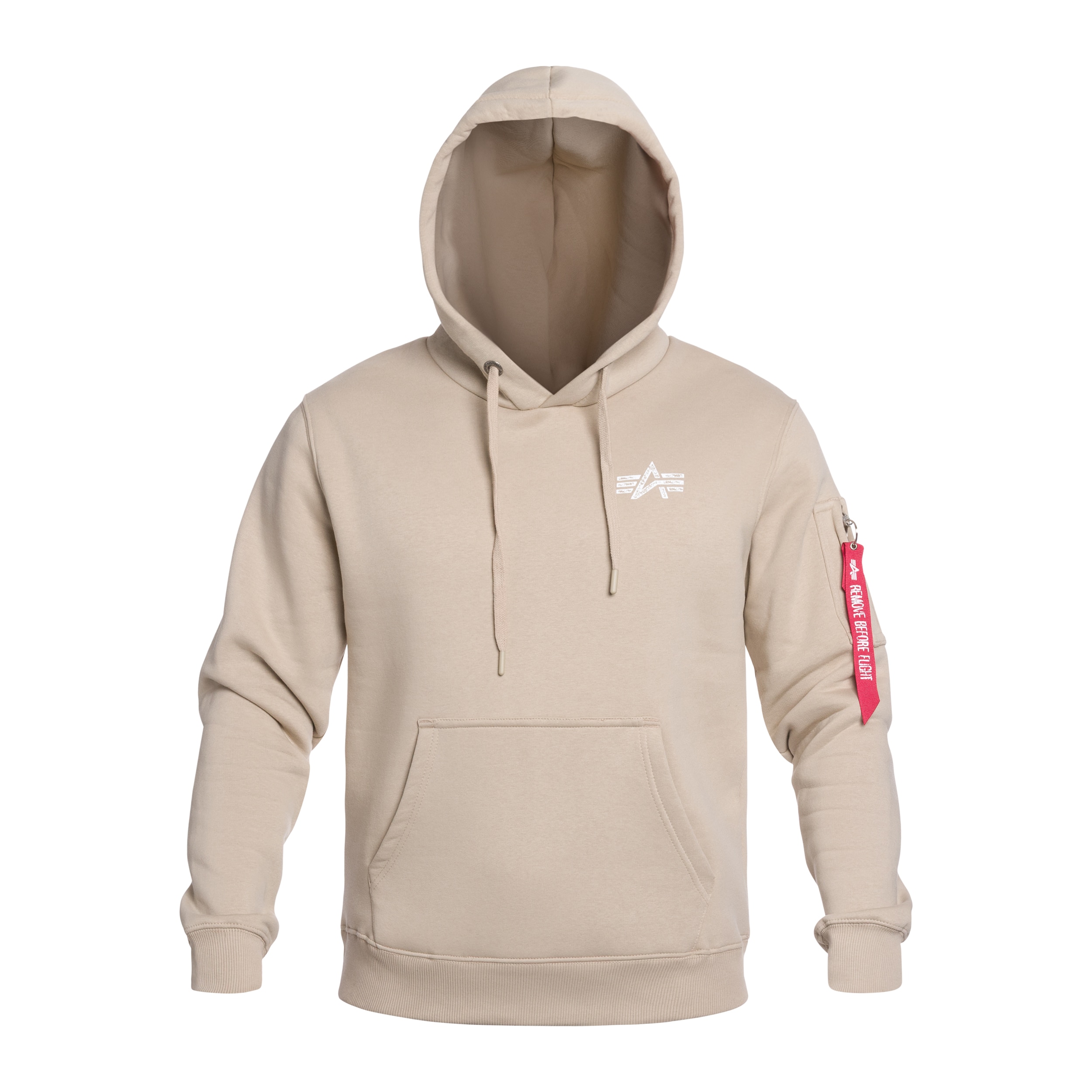 Alpha Industries Signature Back Print Hoodie - Organic Beige