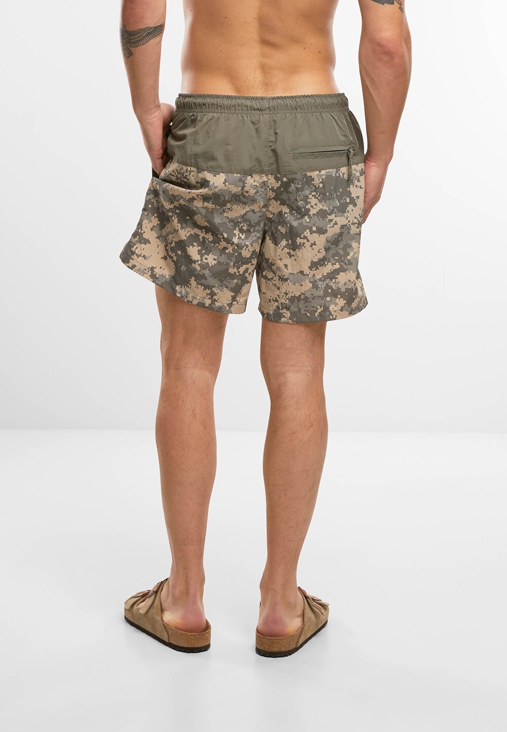 Brandit Swimshort Basic - Olive/AT-Digital