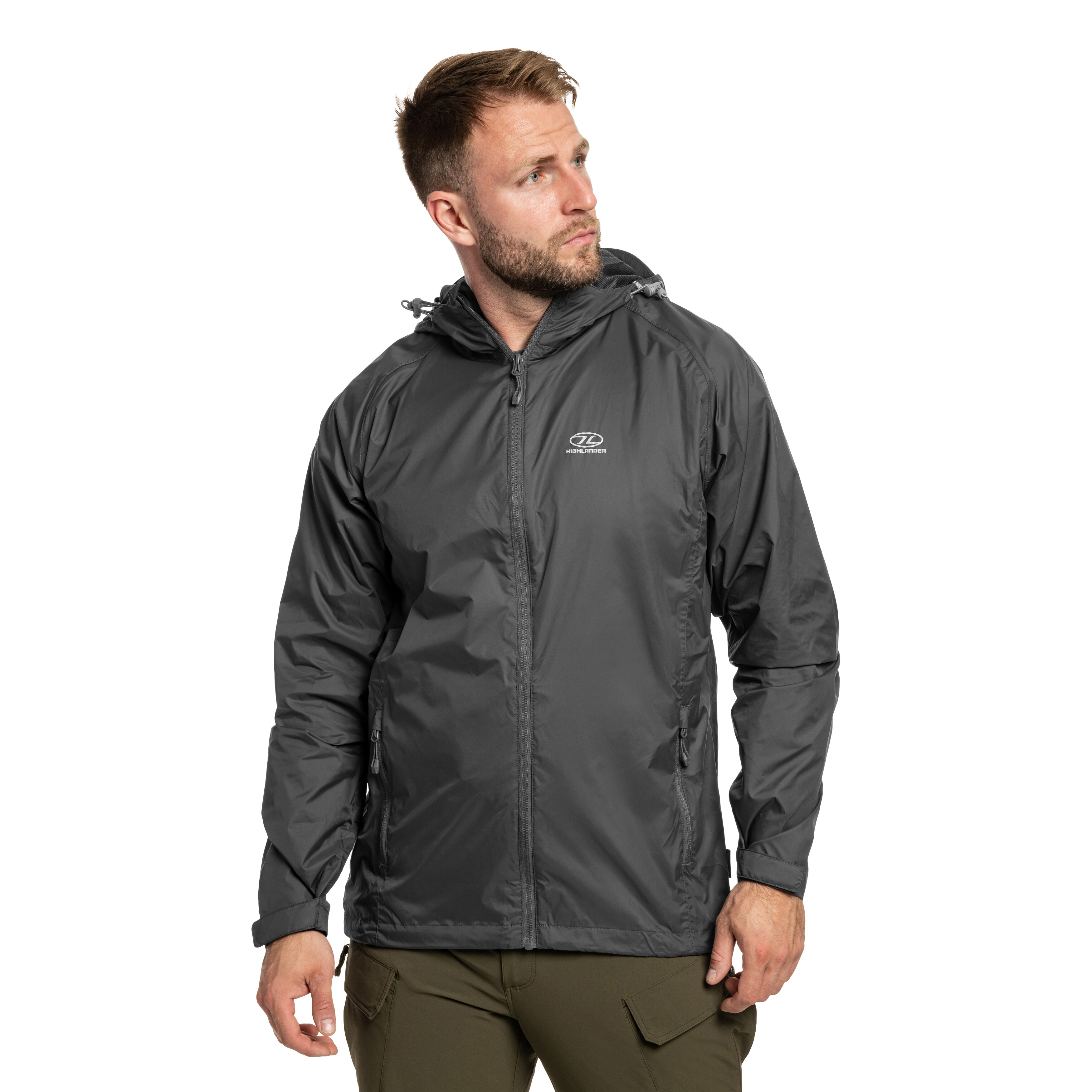 Highlander Outdoor Stow & Go Pack Away V2 Jacket - Dark Grey