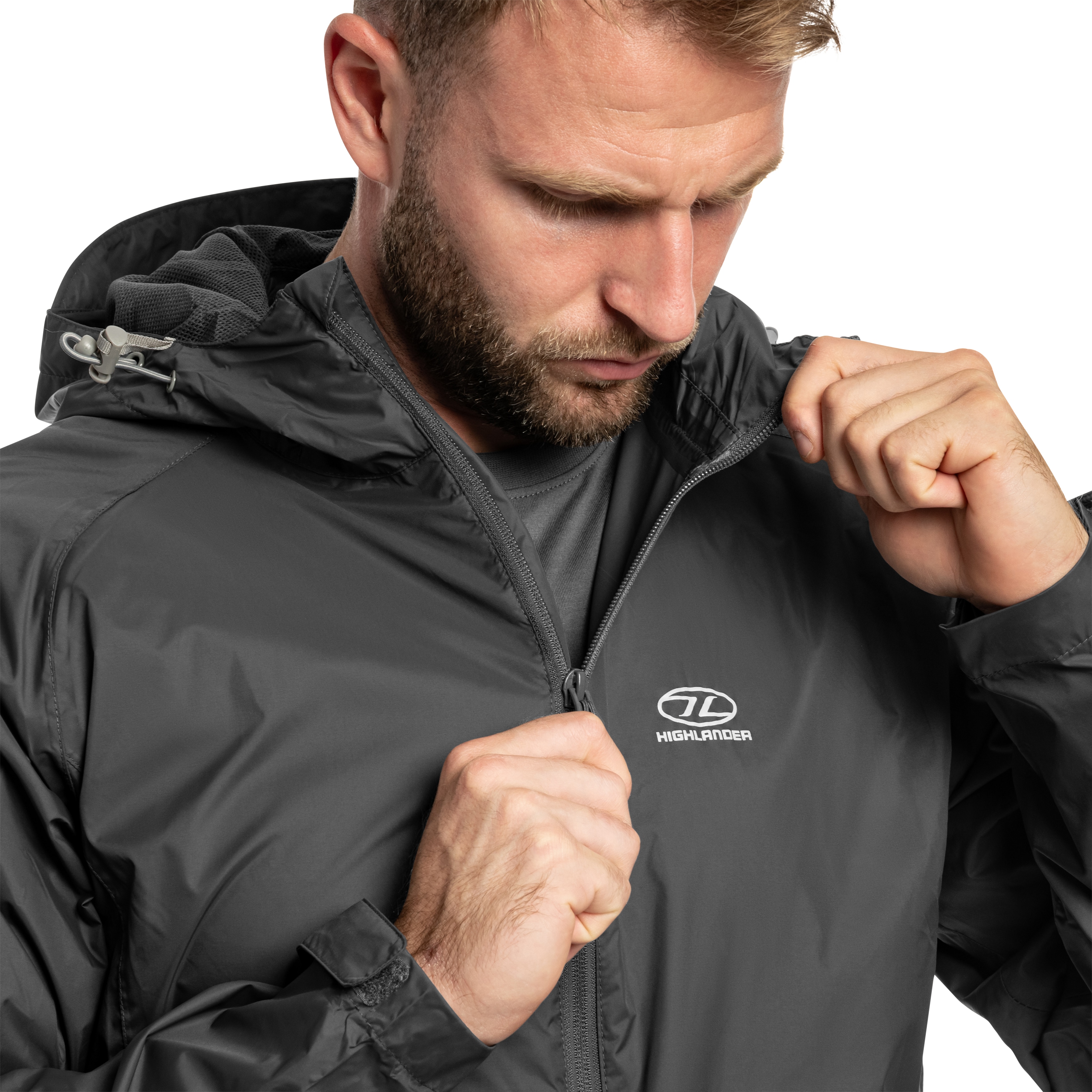Highlander Outdoor Stow & Go Pack Away V2 Jacket - Dark Grey