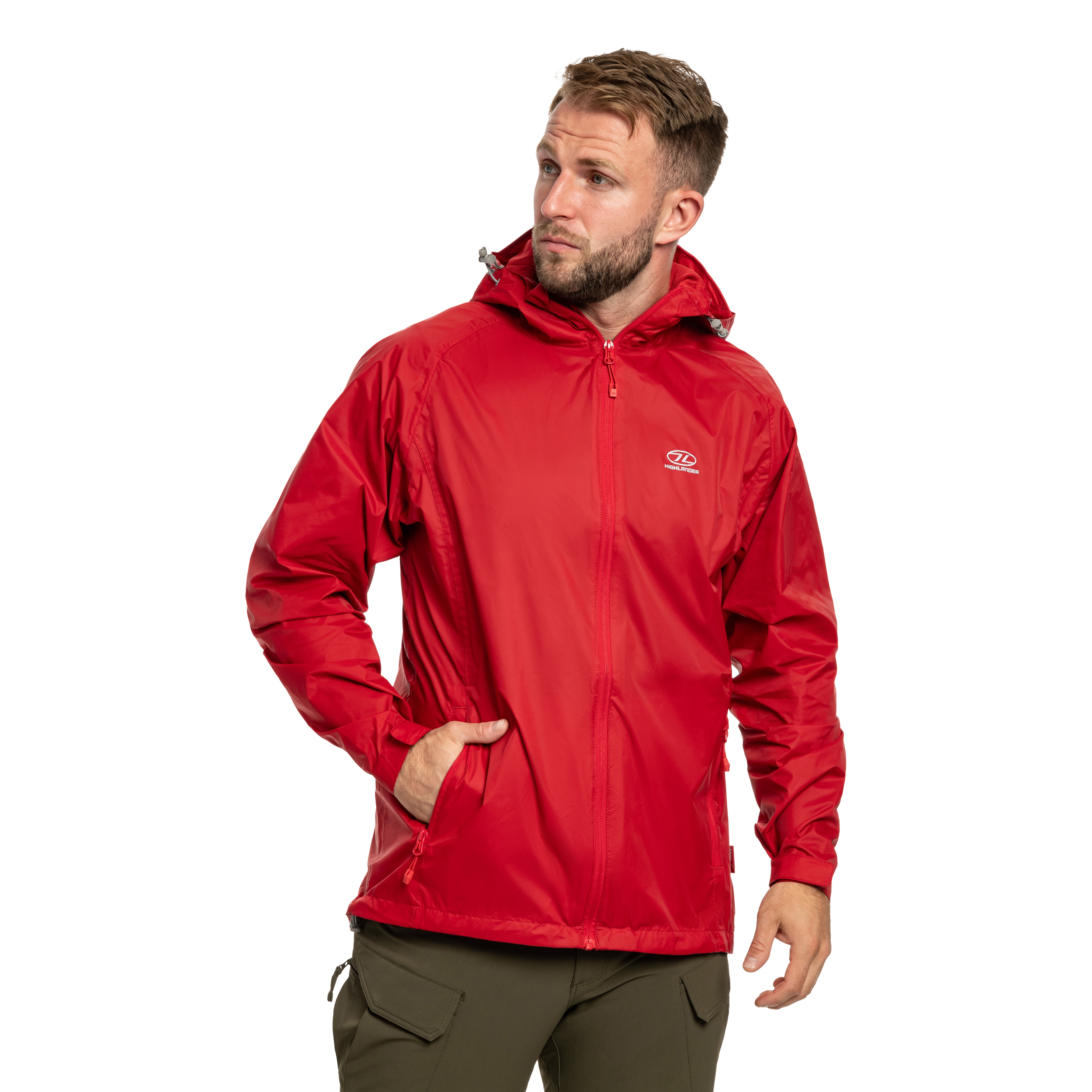 Highlander Outdoor Stow & Go Pack Away V2 Jacket - Red