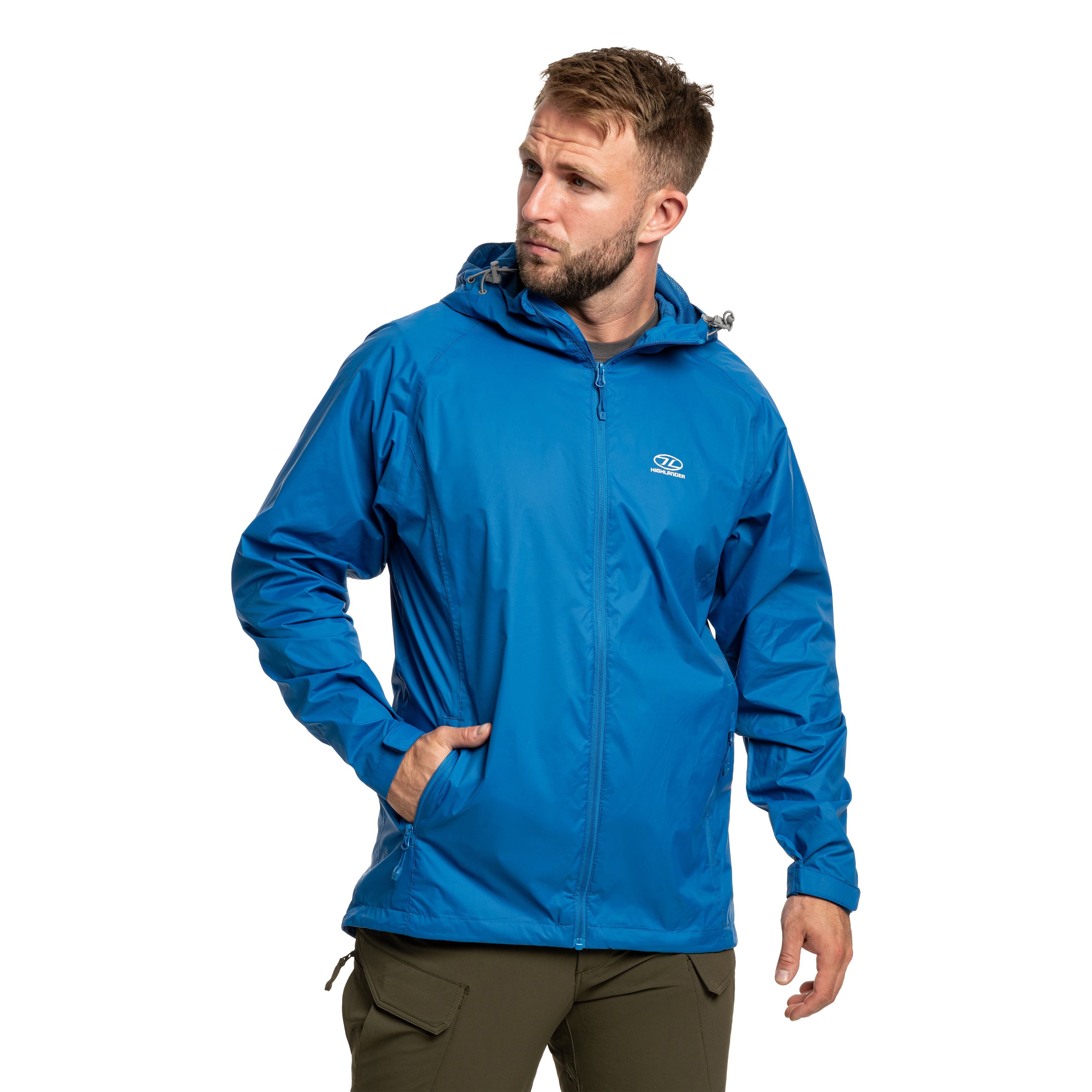 Highlander Outdoor Stow & Go Pack Away V2 Jacket - Blue
