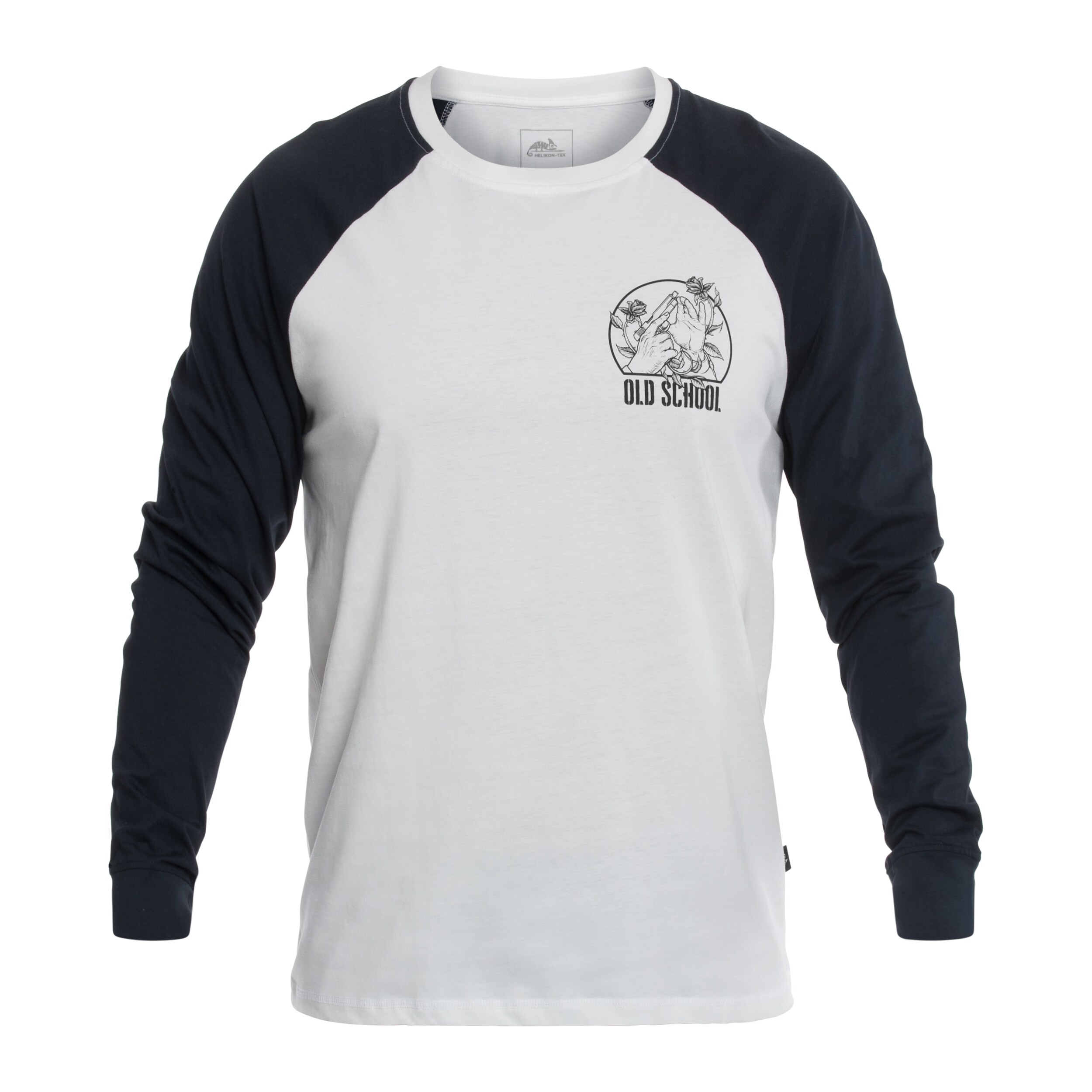 Helikon Old School Long Sleeve T-Shirt - White/Black
