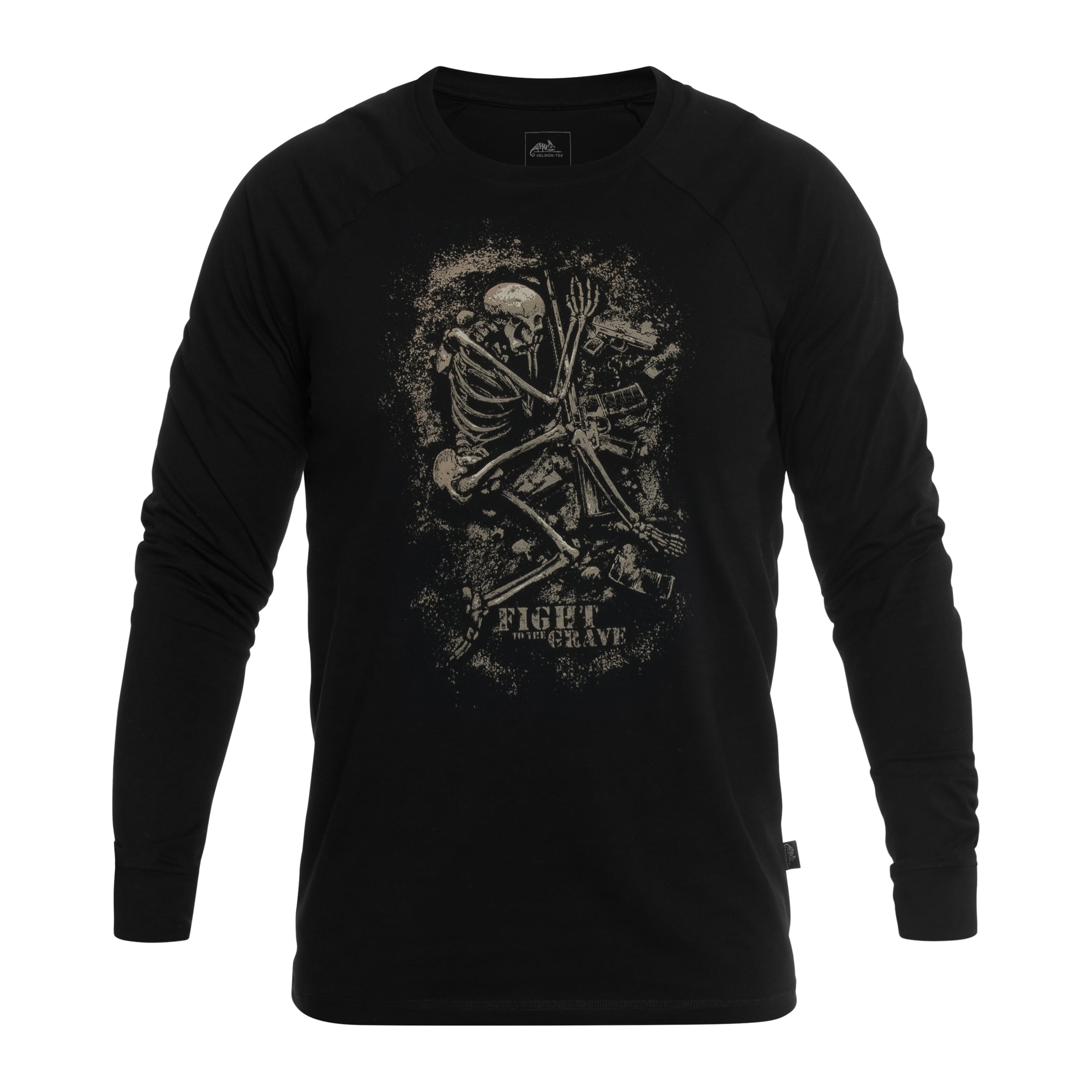 Helikon Fight To The Grave Long Sleeve T-Shirt - Black