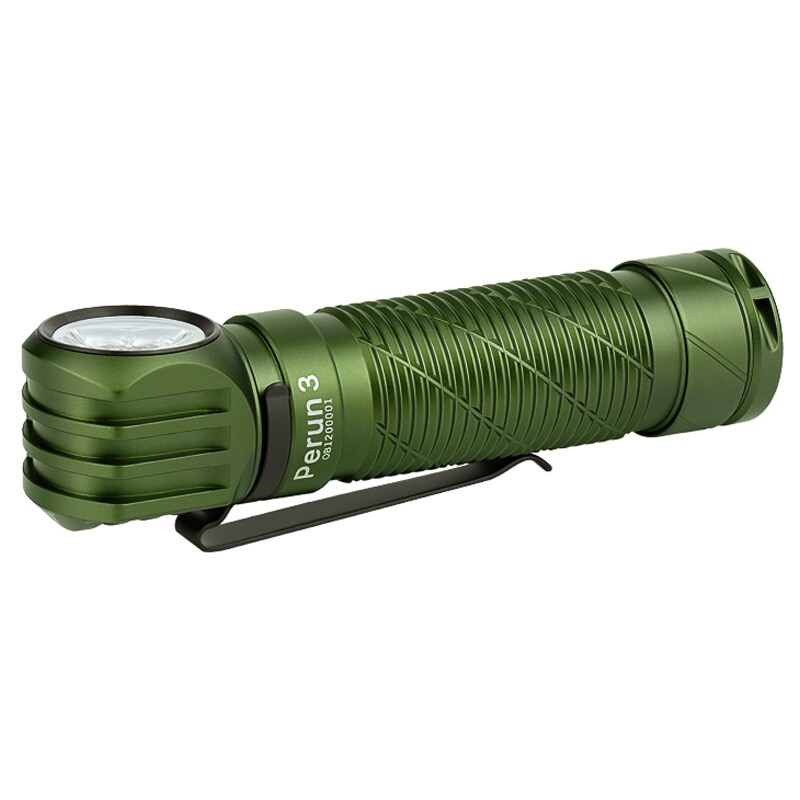 Olight Perun 3 OD Green Headlamp and Angled Flashlight with band - 3000 lumens