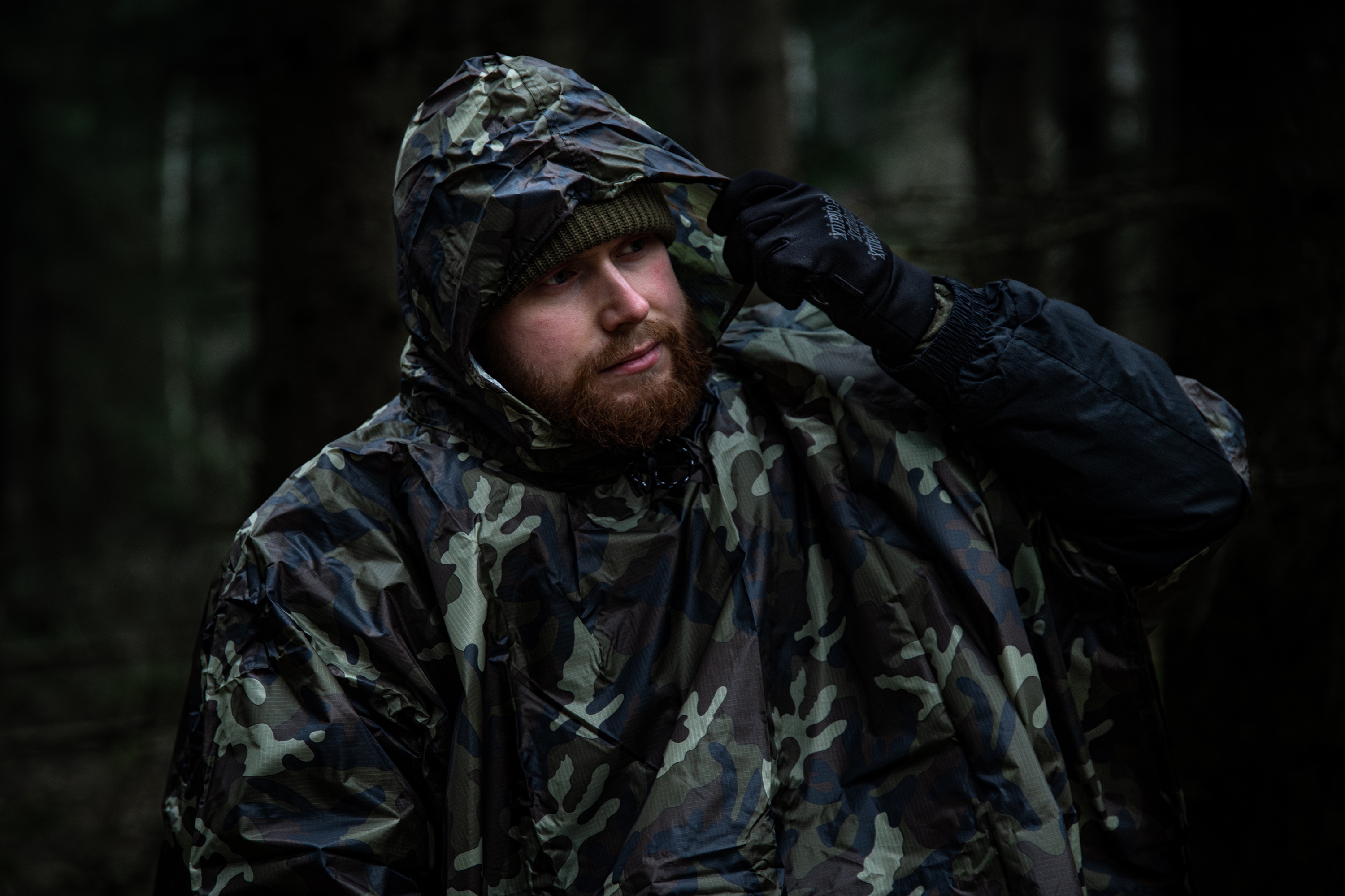 Badger Outdoor Rain Poncho Ripstop - Woodland