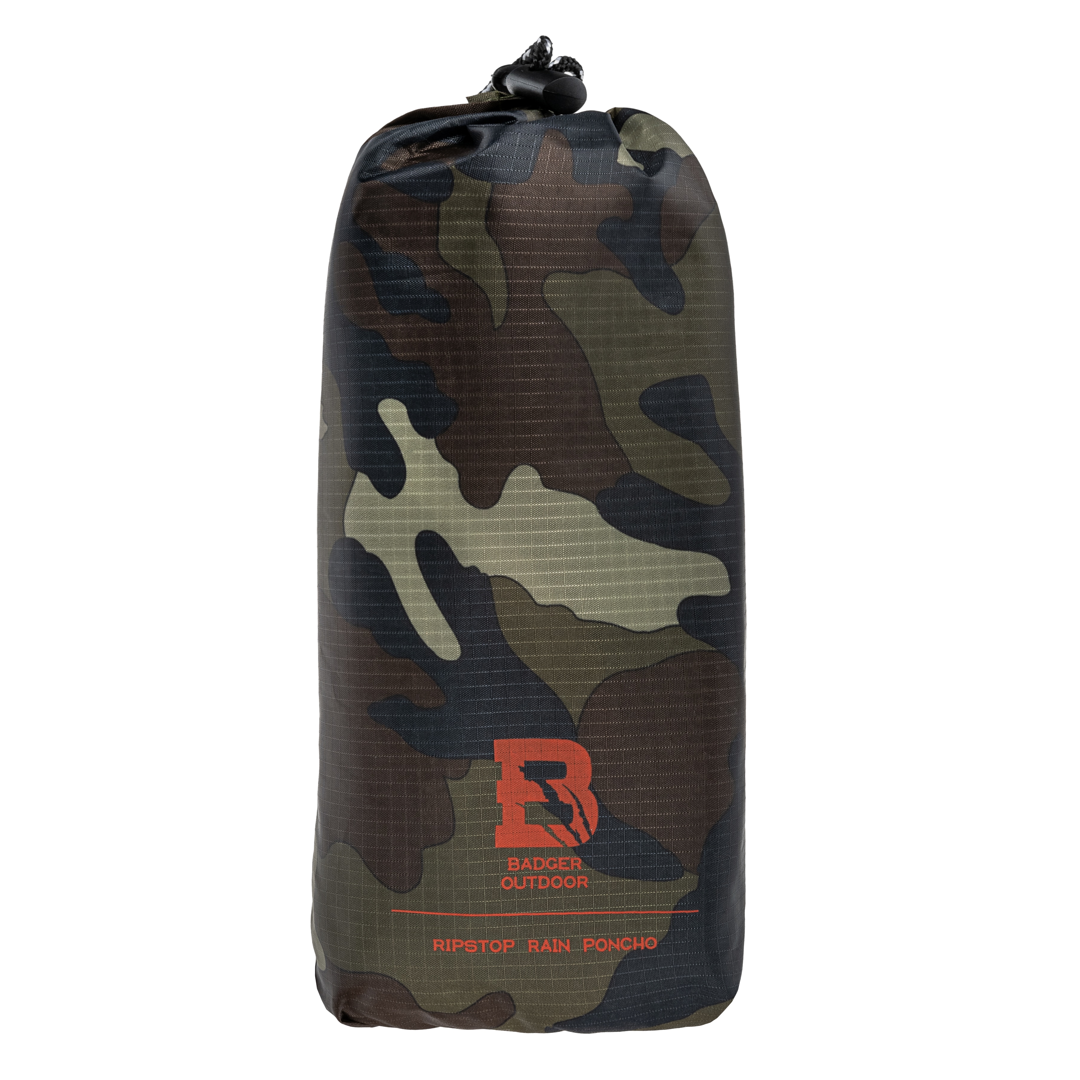 Badger Outdoor Rain Poncho Ripstop - Woodland