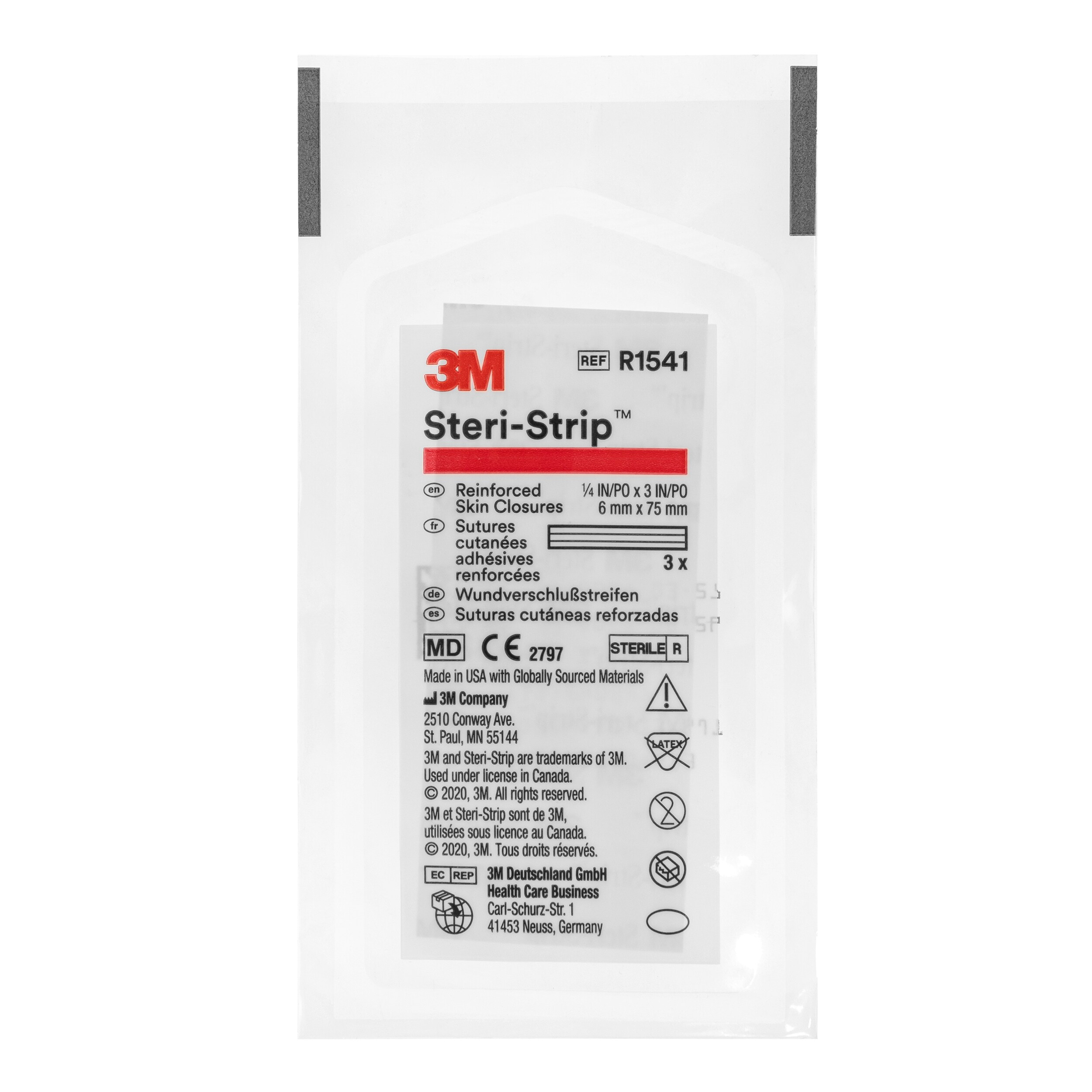 3M Steri-Strip Wound Closure Strips 6 x 75 mm - 3 pcs.