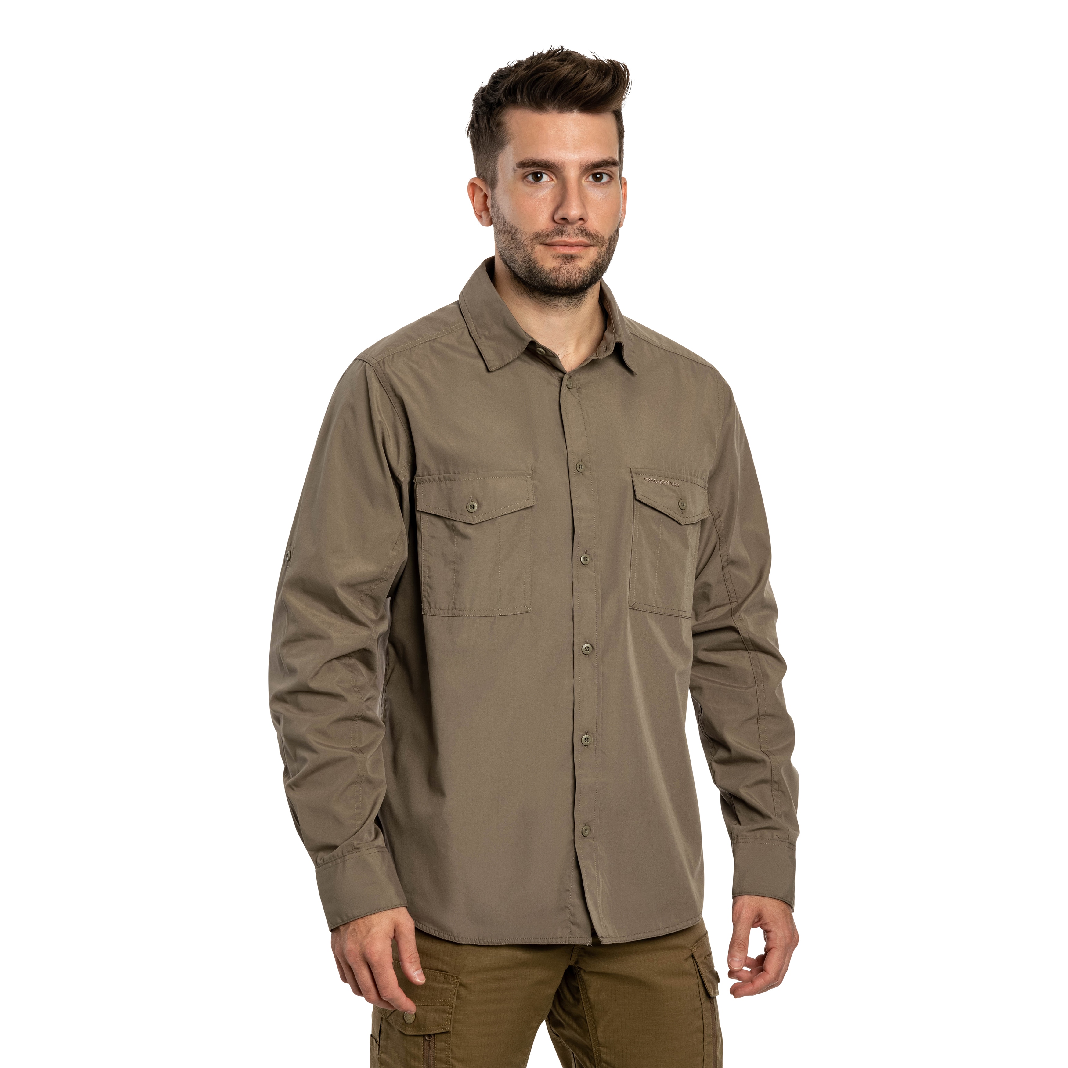 Craghoppers Kiwi Long Sleeve Shirt - Pebble