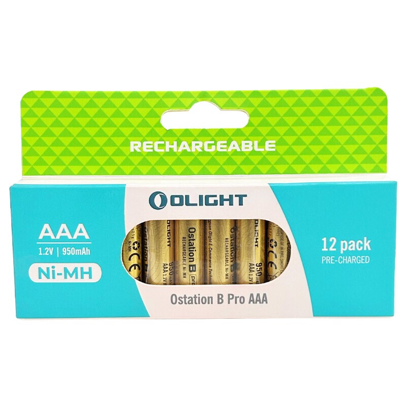 Olight Ostation B Pro AAA 1.2 V 950 mAh Battery - 12 pcs.