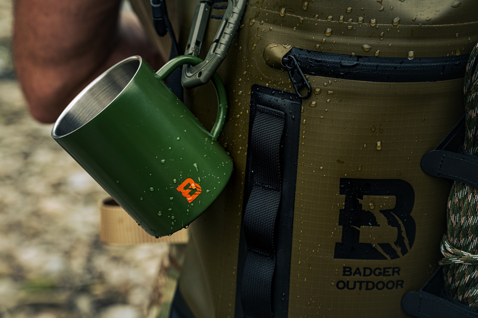 Badger Outdoor Steel Boy Thermal Mug 400 ml - Olive