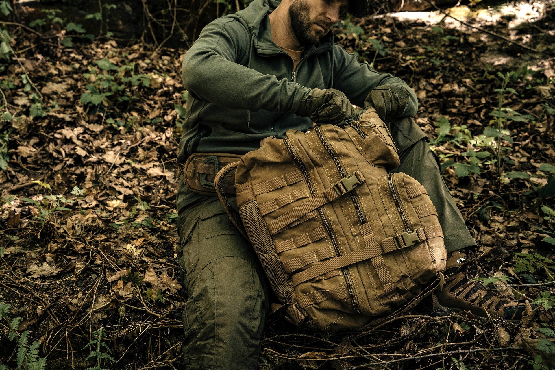 Brytzky Tactical Polygon Large Backpack 36 l - Coyote