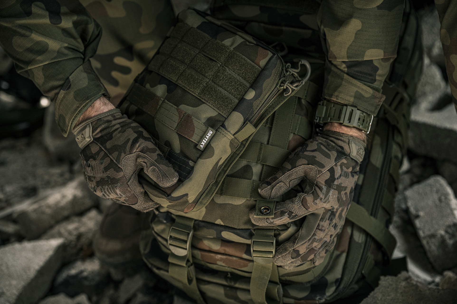 Brytzky Tactical Field Pouch Large - wz.93 Pantera PL Woodland