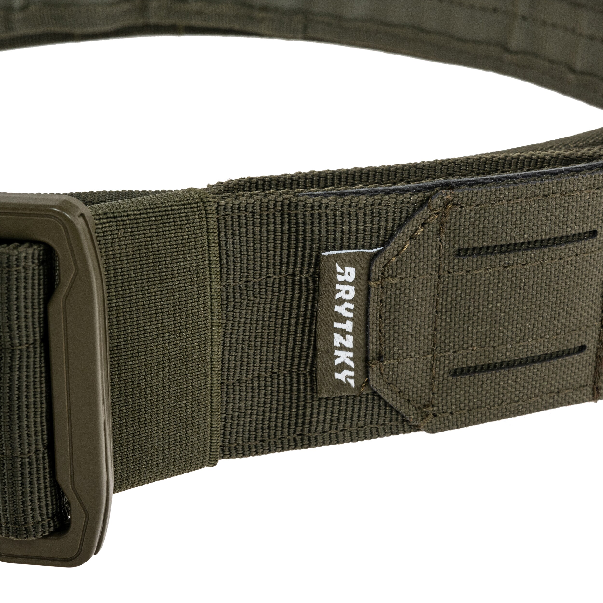 Brytzky Tactical MOLLE Laser Cut Belt with inner belt - Olive