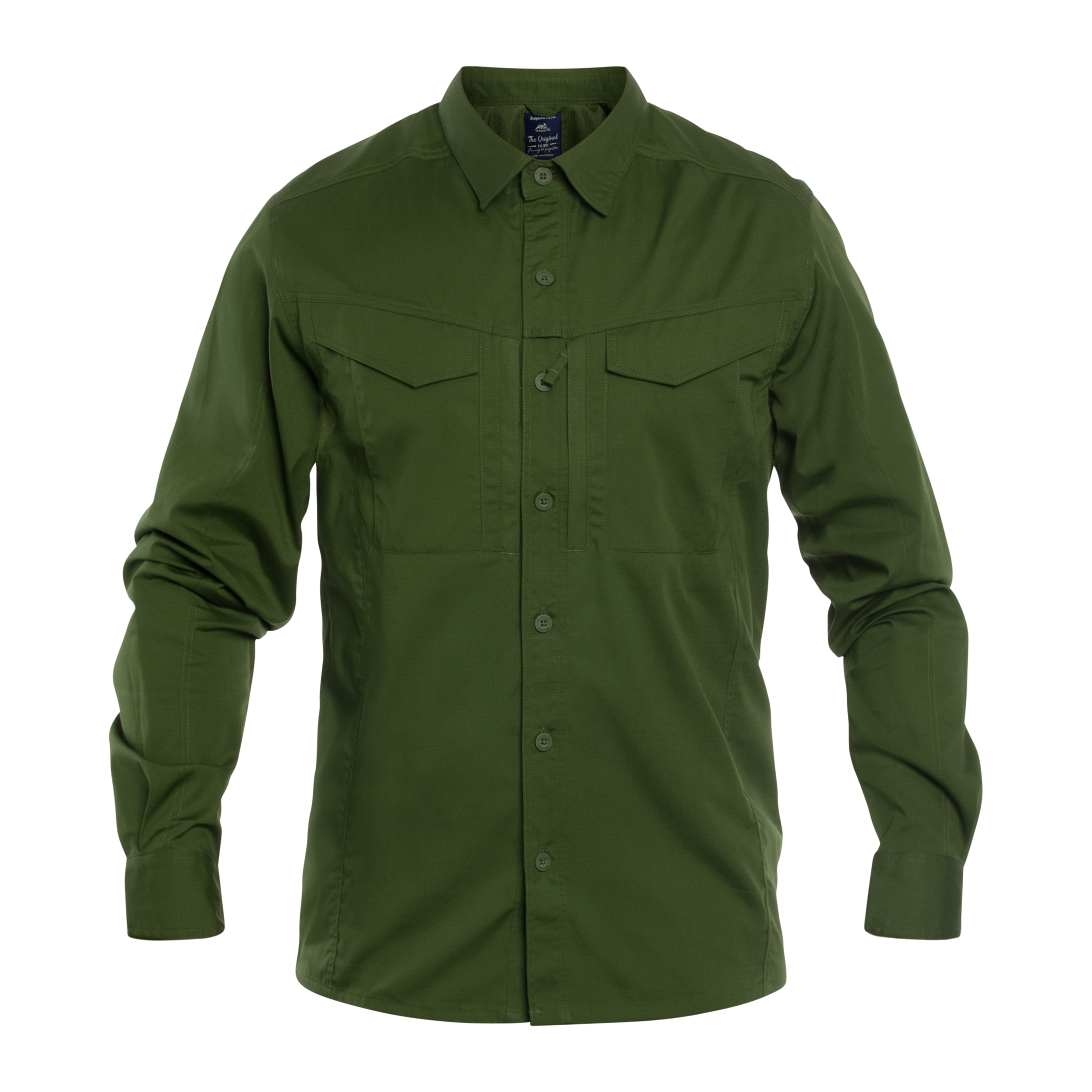 Helikon Defender Mk2 PolyCotton Ripstop Long Sleeve Shirt - Pine Green