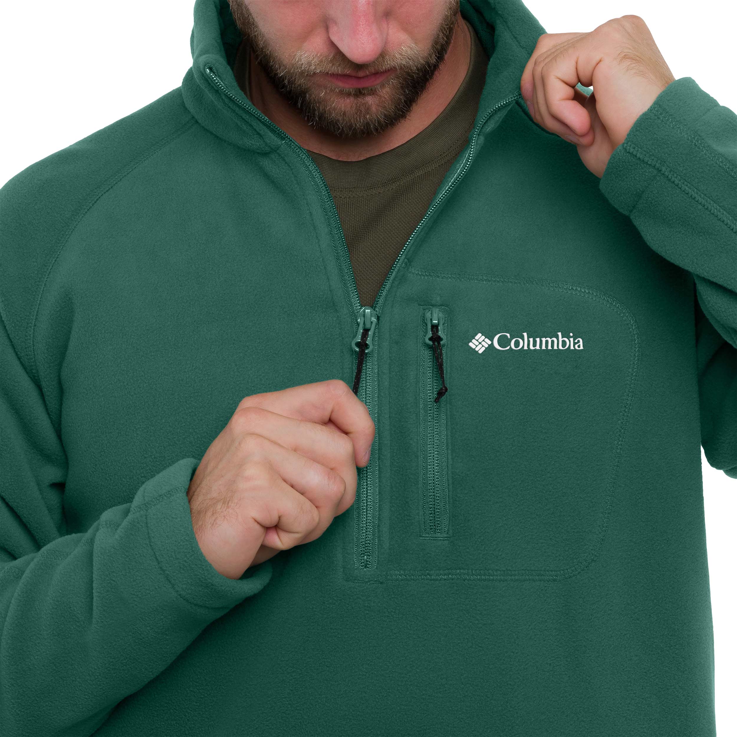 Columbia Fast Trek III Half Zip New Fleece - Rain Forest
