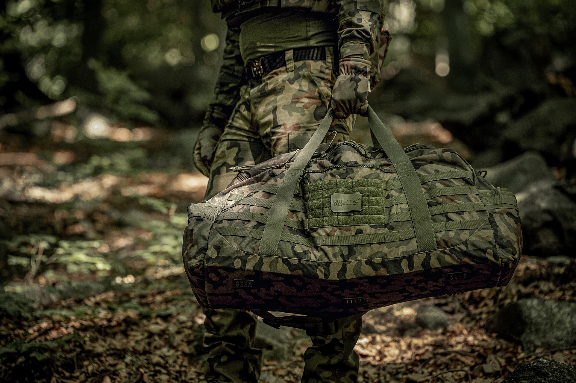 Mil-Tec US Combat Parachute Cargo Large Bag 105 l - wz.93 Pantera PL Woodland