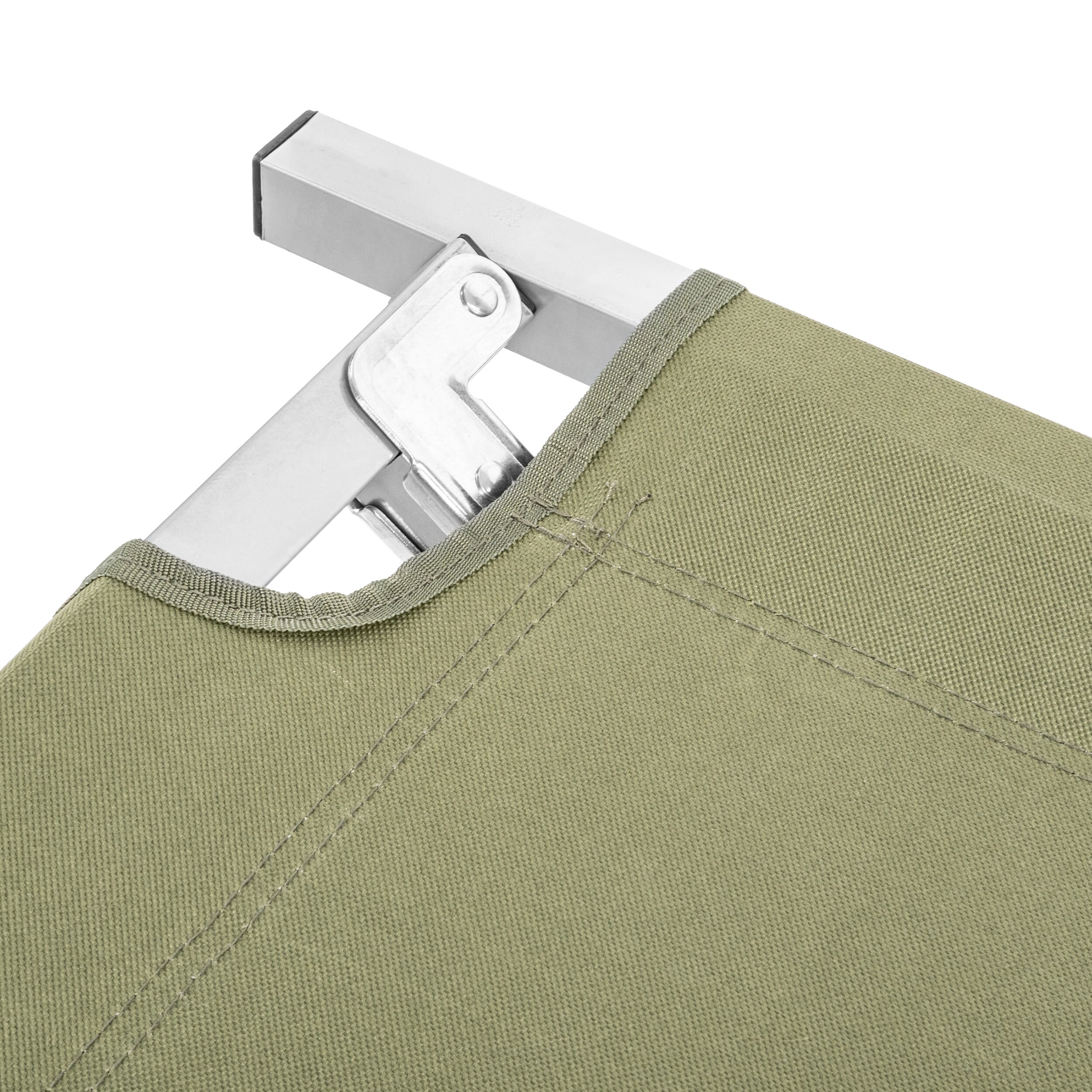 Mil-Tec US Style Folding Steel Camp Bed Olive - 190 x 65 cm