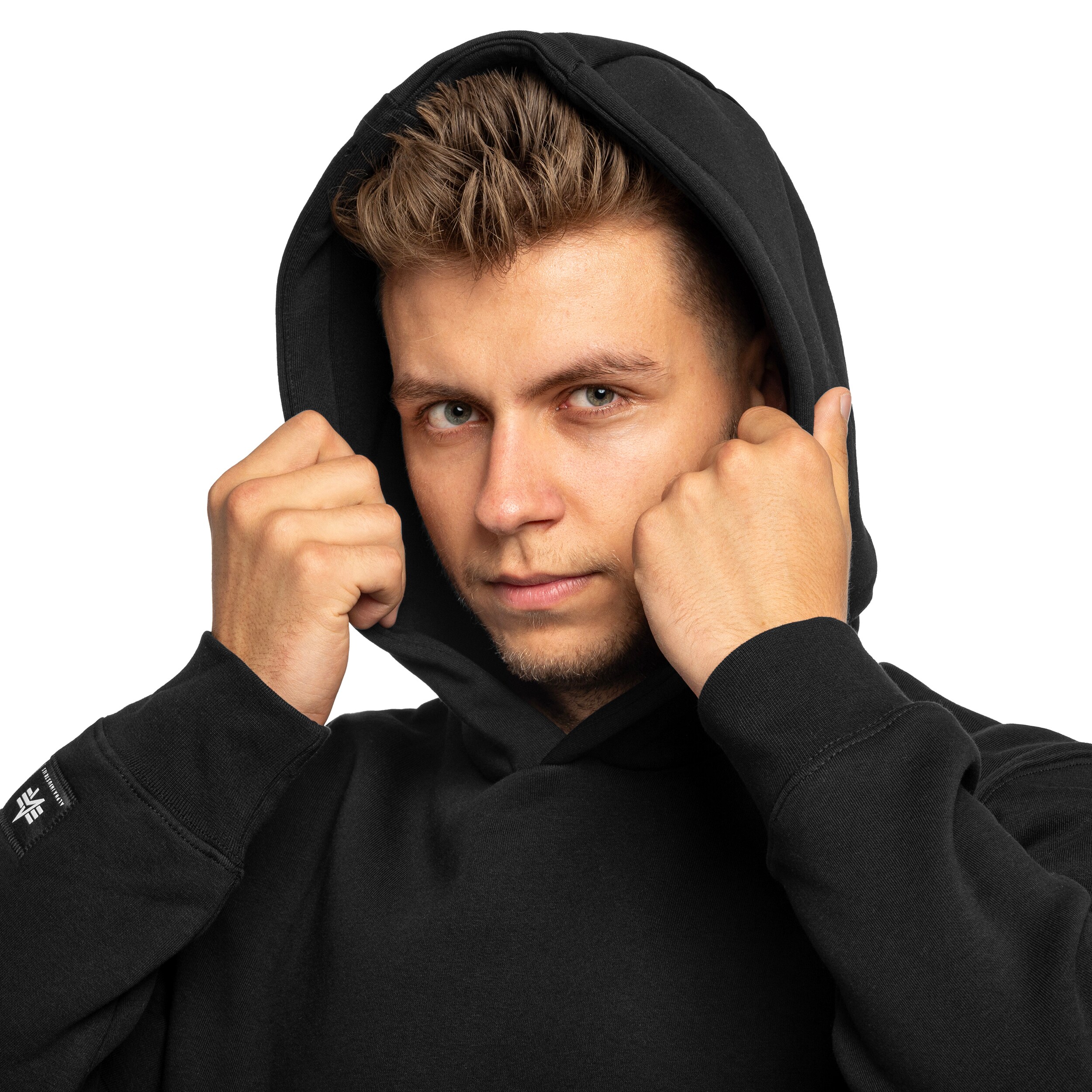 Alpha Industries Label Backprint Hoodie - Black