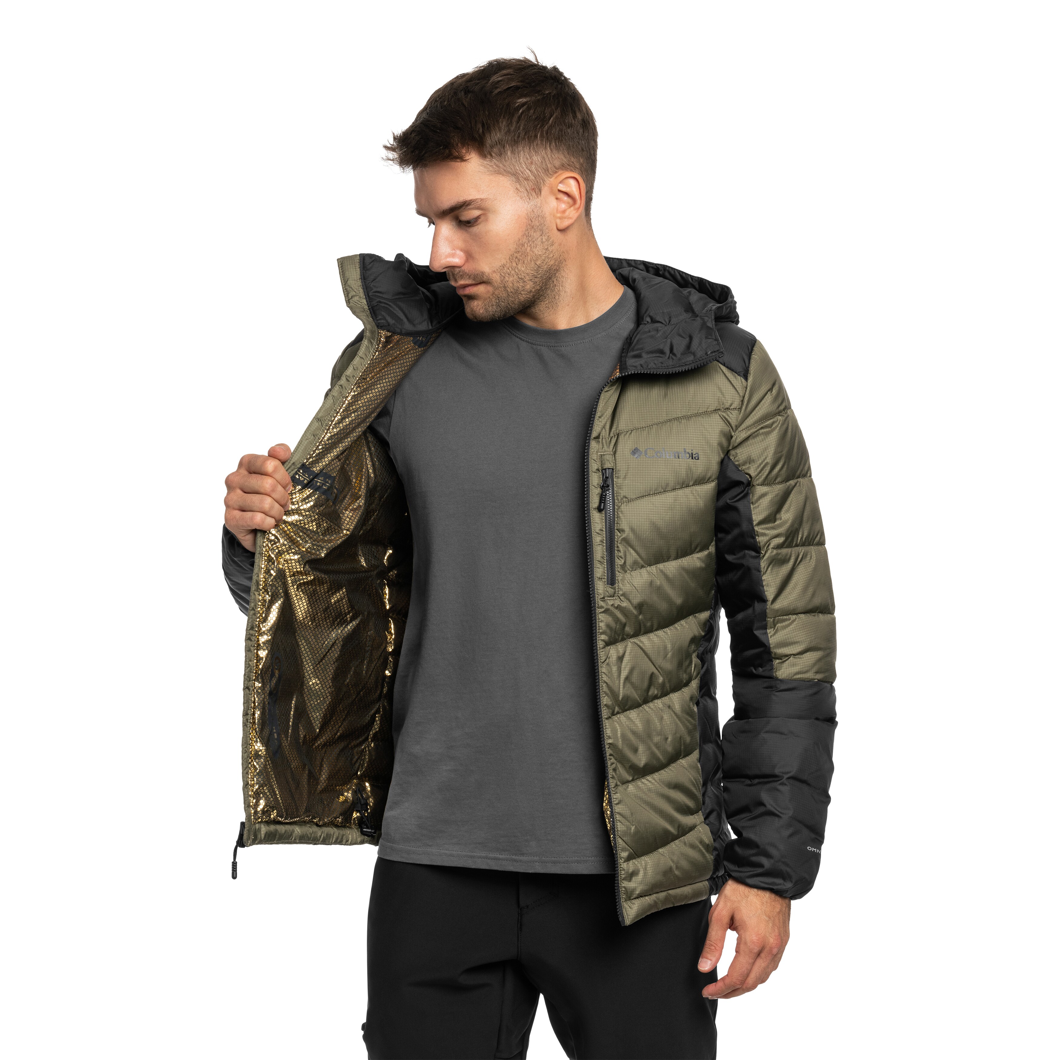 Columbia Labyrinth Loop II Insulated Hooded Jacket - Stone Green/Shark