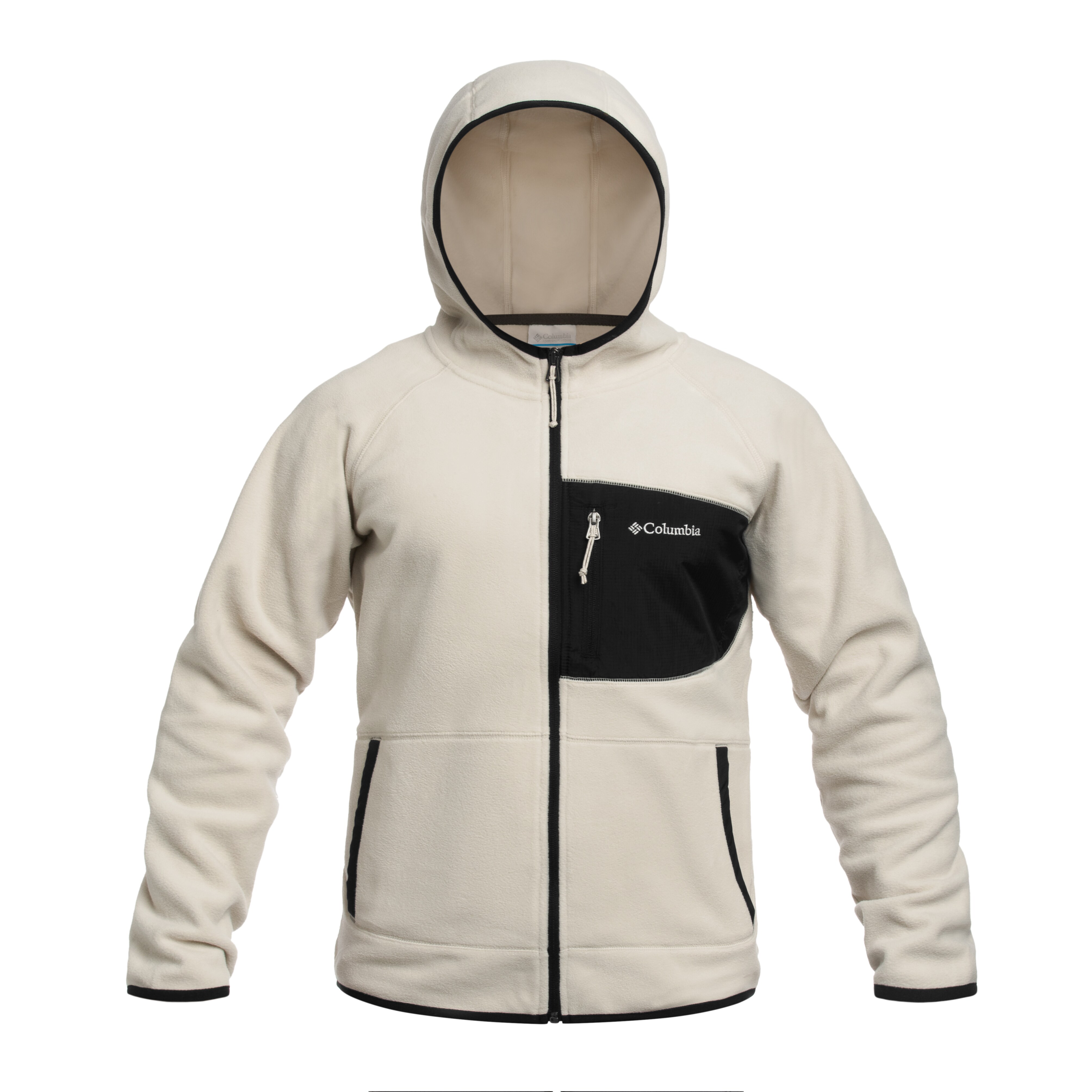 Columbia Fast Trek Overlay Hooded Fleece - Dark Stone/Black