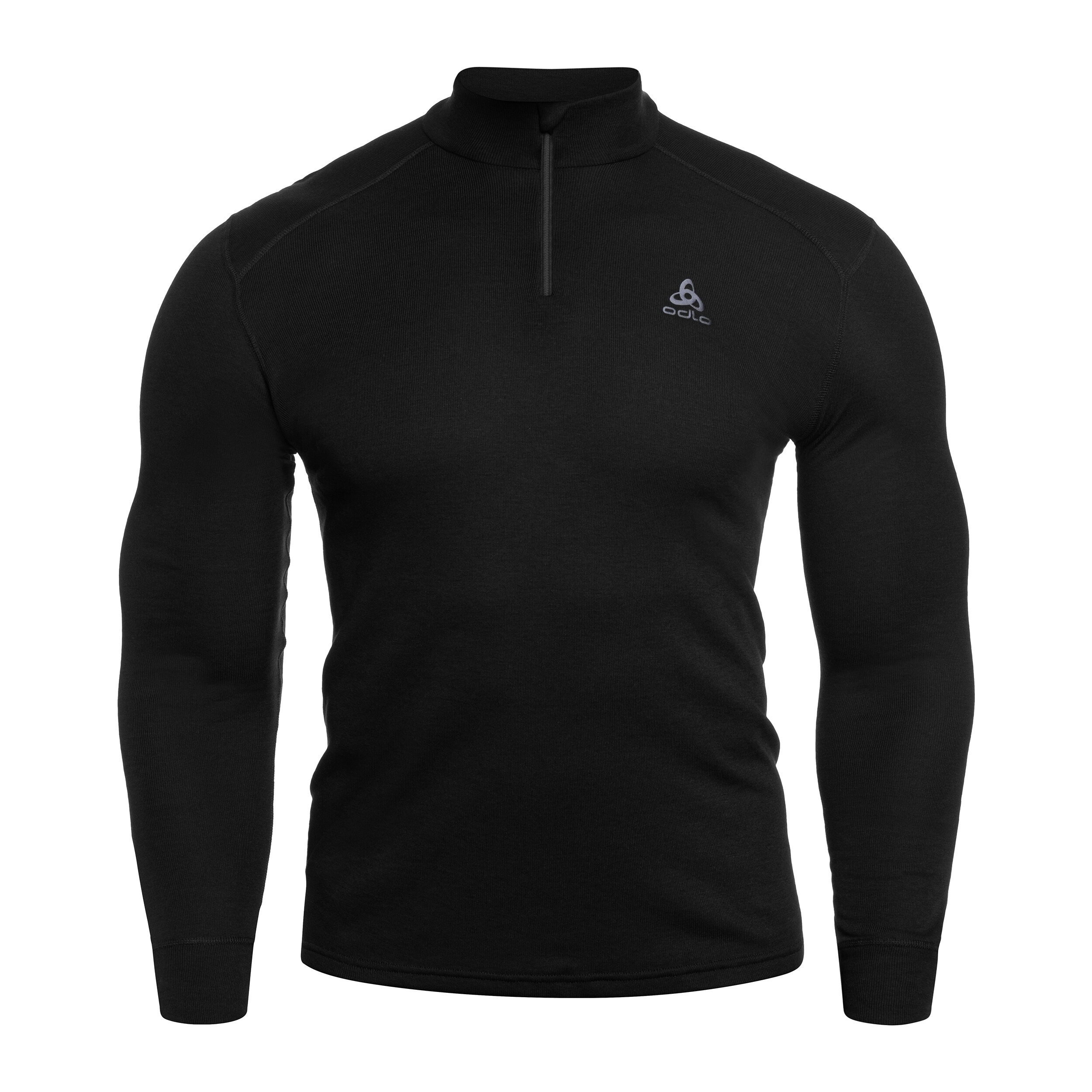 Odlo Active Warm Base Layer Half-Zip Thermal Shirt - Black