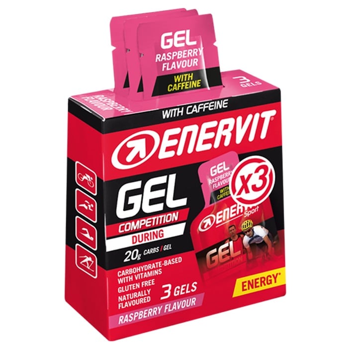 Enervit Sport Energy Gel with Caffeine - 3 x 25 ml - Raspberry