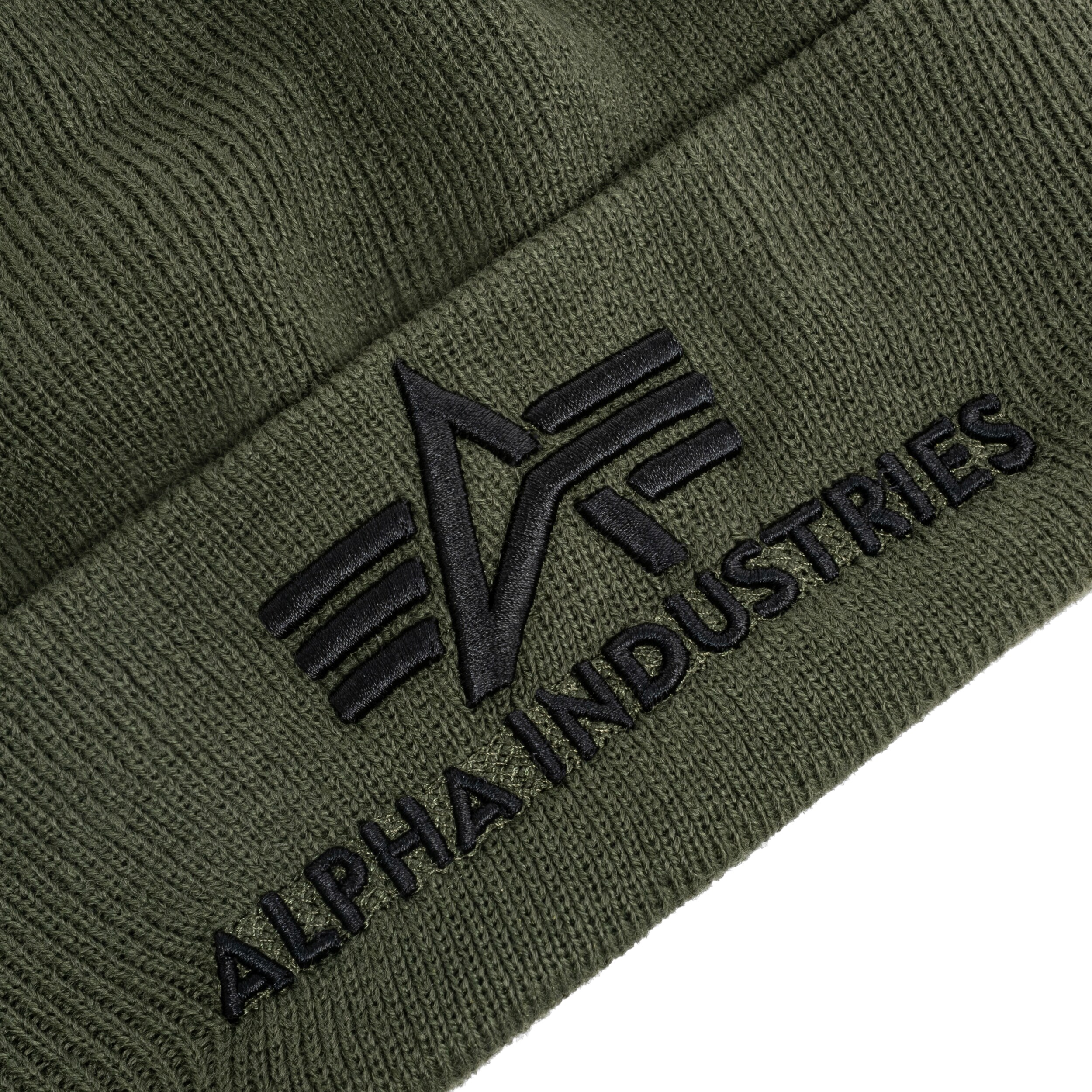 Alpha Industries 3D Beanie Hat - Dark Green