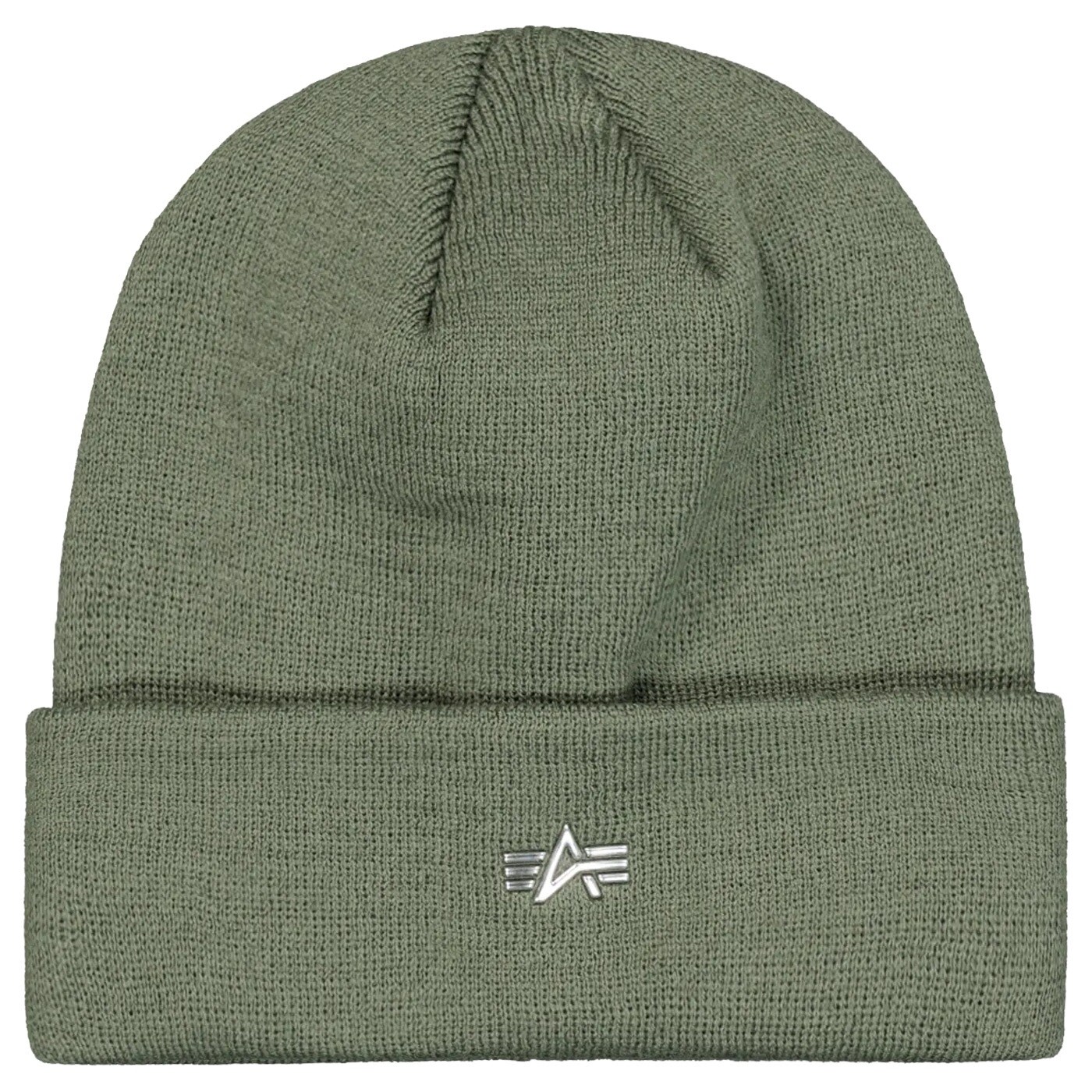 Alpha Industries Metal Logo Beanie Hat - Sage Green
