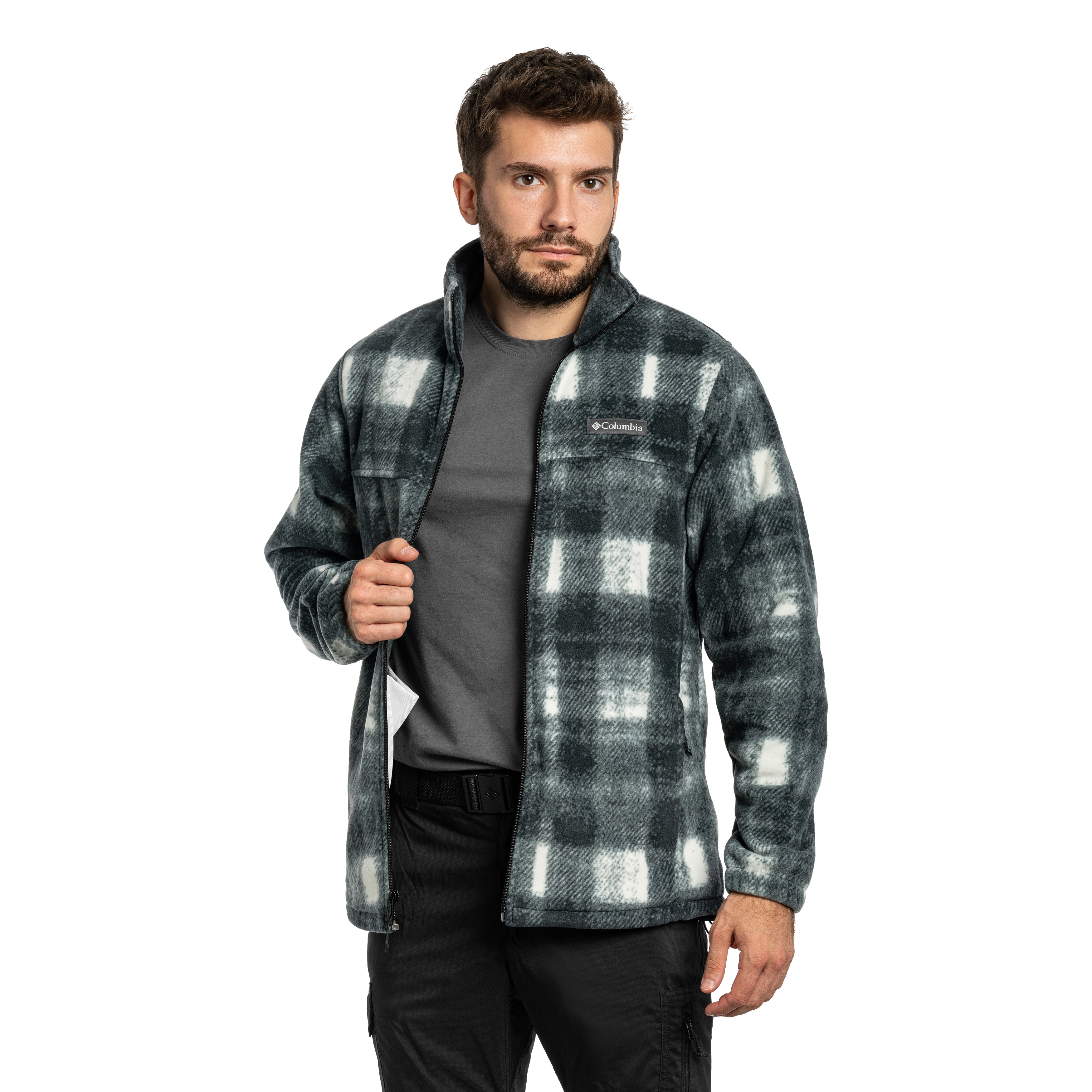 Columbia Steens Mountain Printed Jacket Fleece - Chalk Omblur