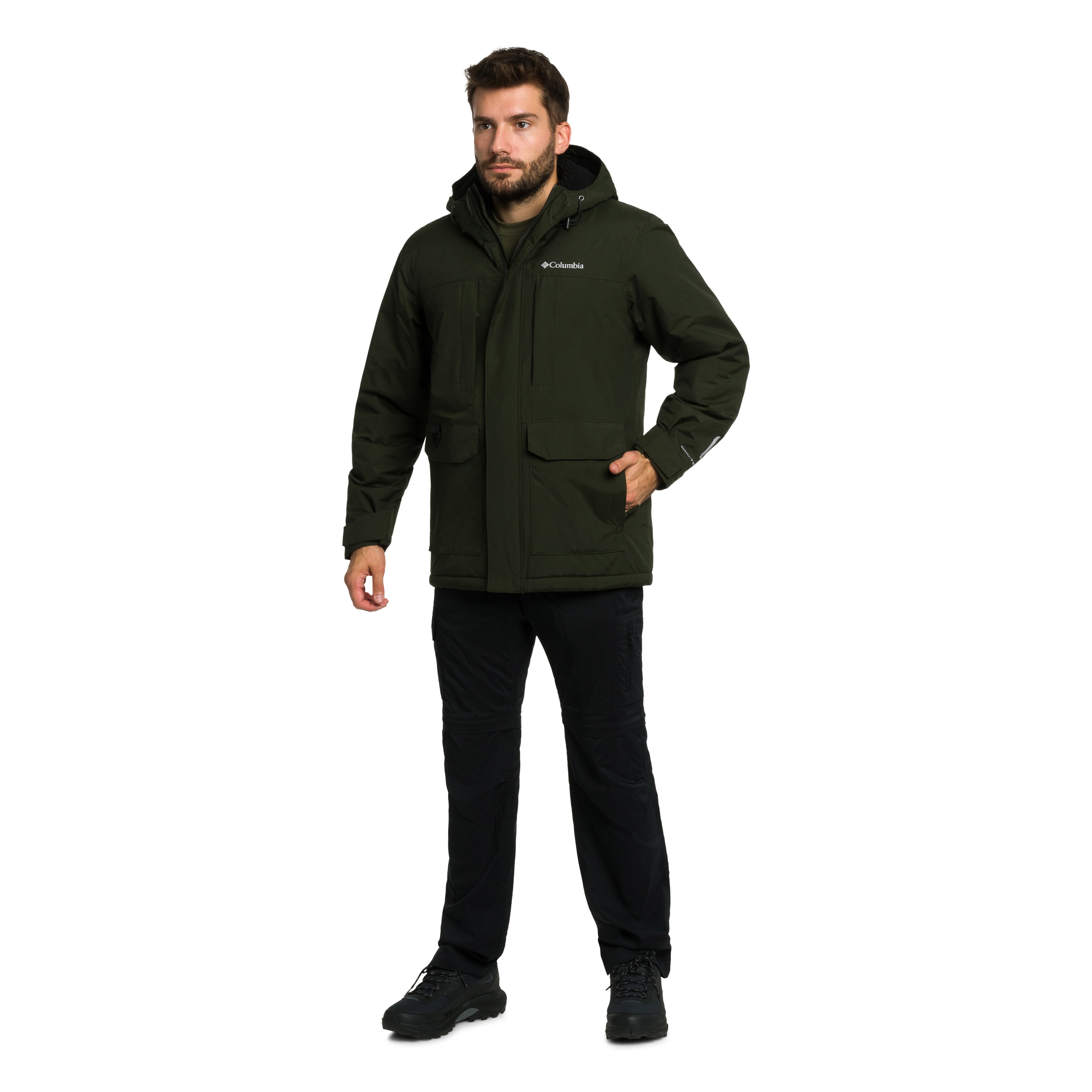 Columbia Landroamer Sherpa Lined Waterproof Hooded Jacket - Greenscape