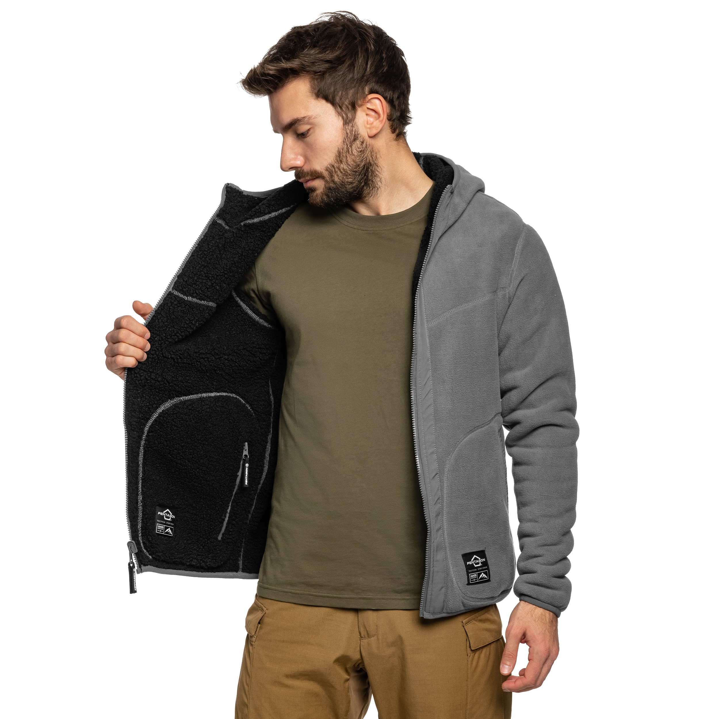 Pentagon Sherpa Ianos Fleece - Black/Wolf Grey