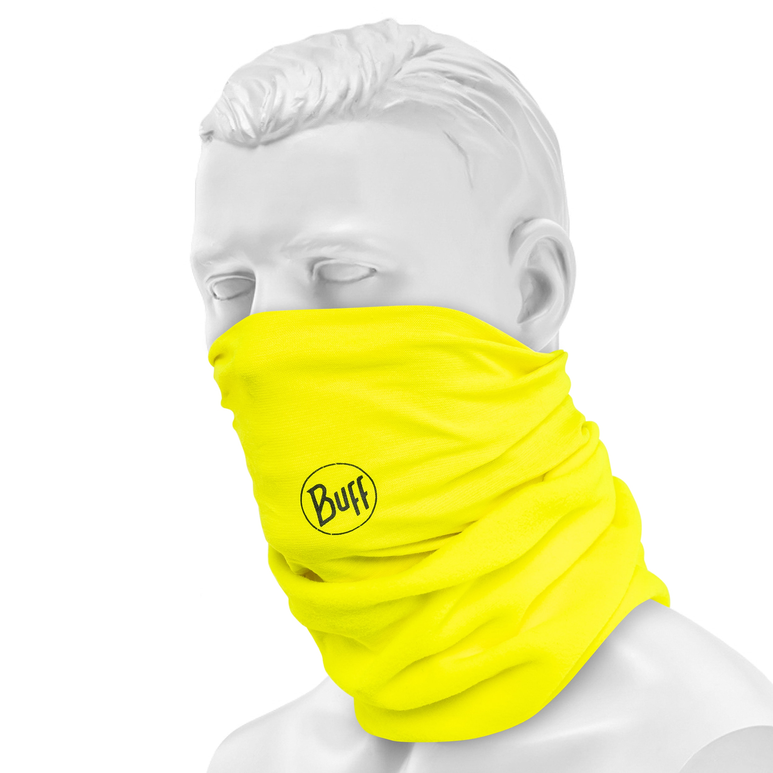 Buff Safety Polar Neckwear Protective Scarf - Solid Yellow Fluor
