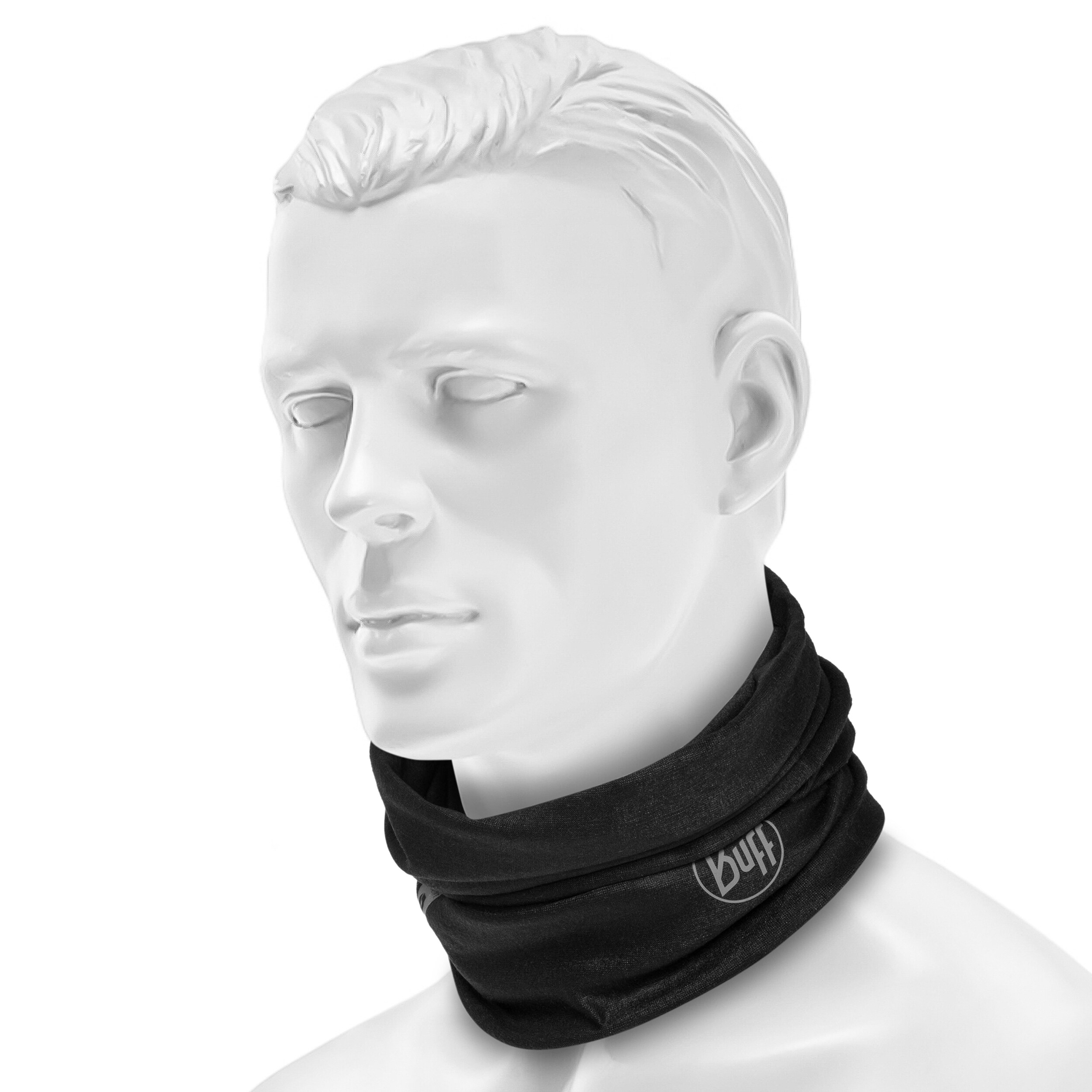 Buff Safety Thermonet Neckwear Protective Scarf - Solid Black