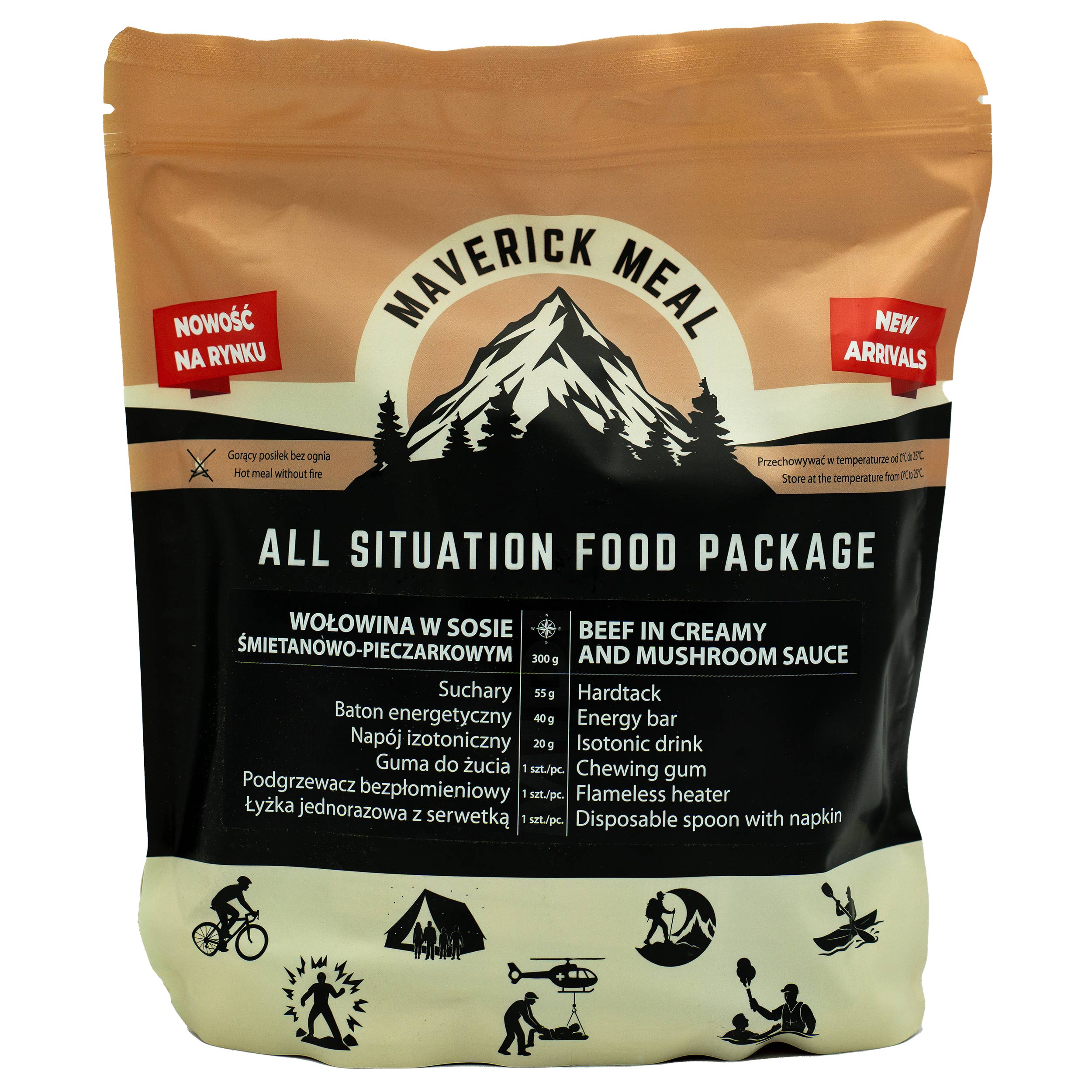 Maverick Food Midi Food Ration Beef in cream and mushroom sauce - 417 g