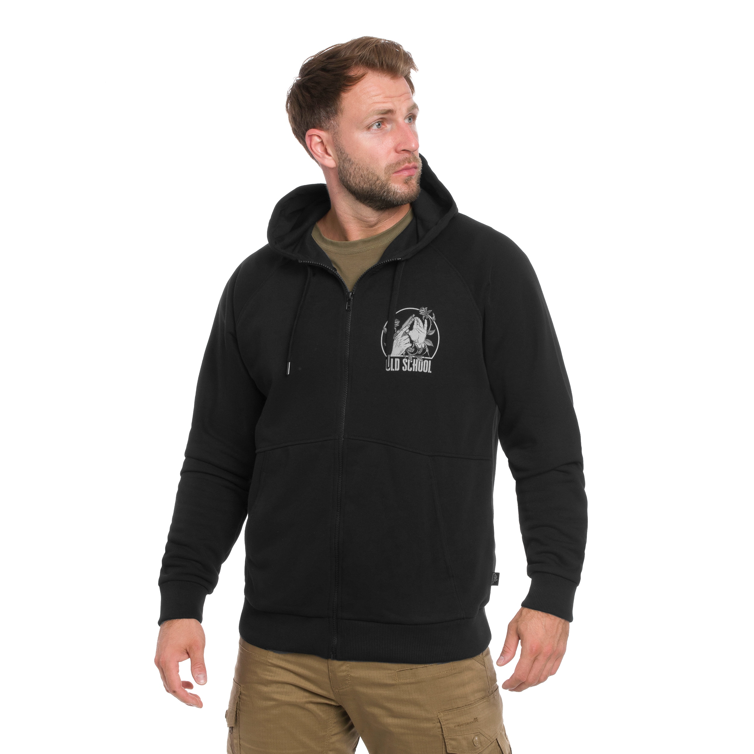 Helikon-Tex Full-Zip Old School Sweatshirt - Black