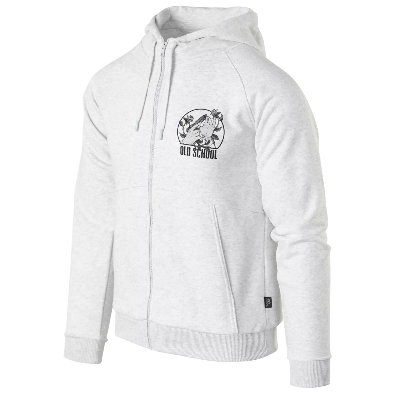 Helikon Full-Zip Old School Sweatshirt - Light Grey Melange