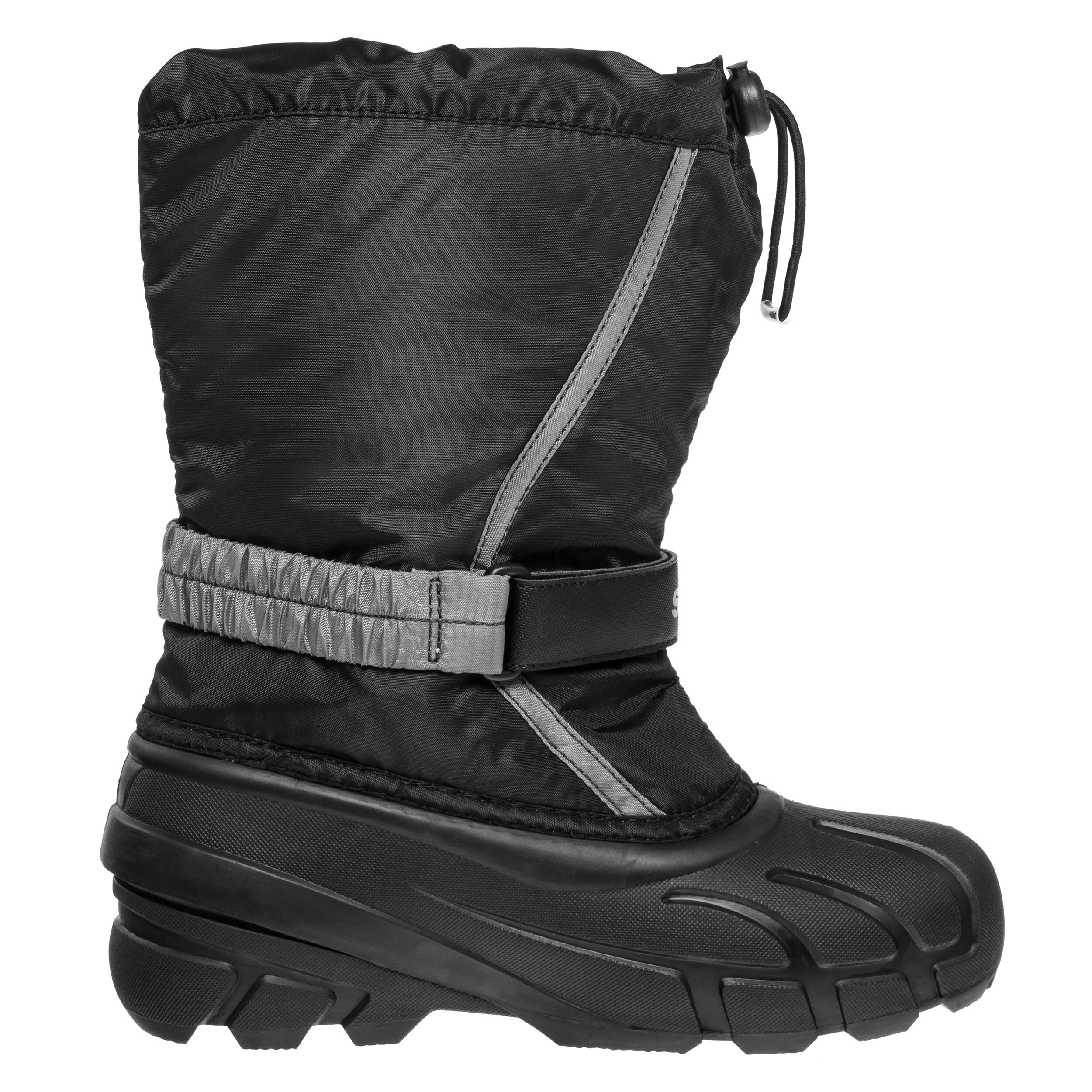 Sorel Flurry Print Youth Boot Children's Snow Boots - Black/City Grey