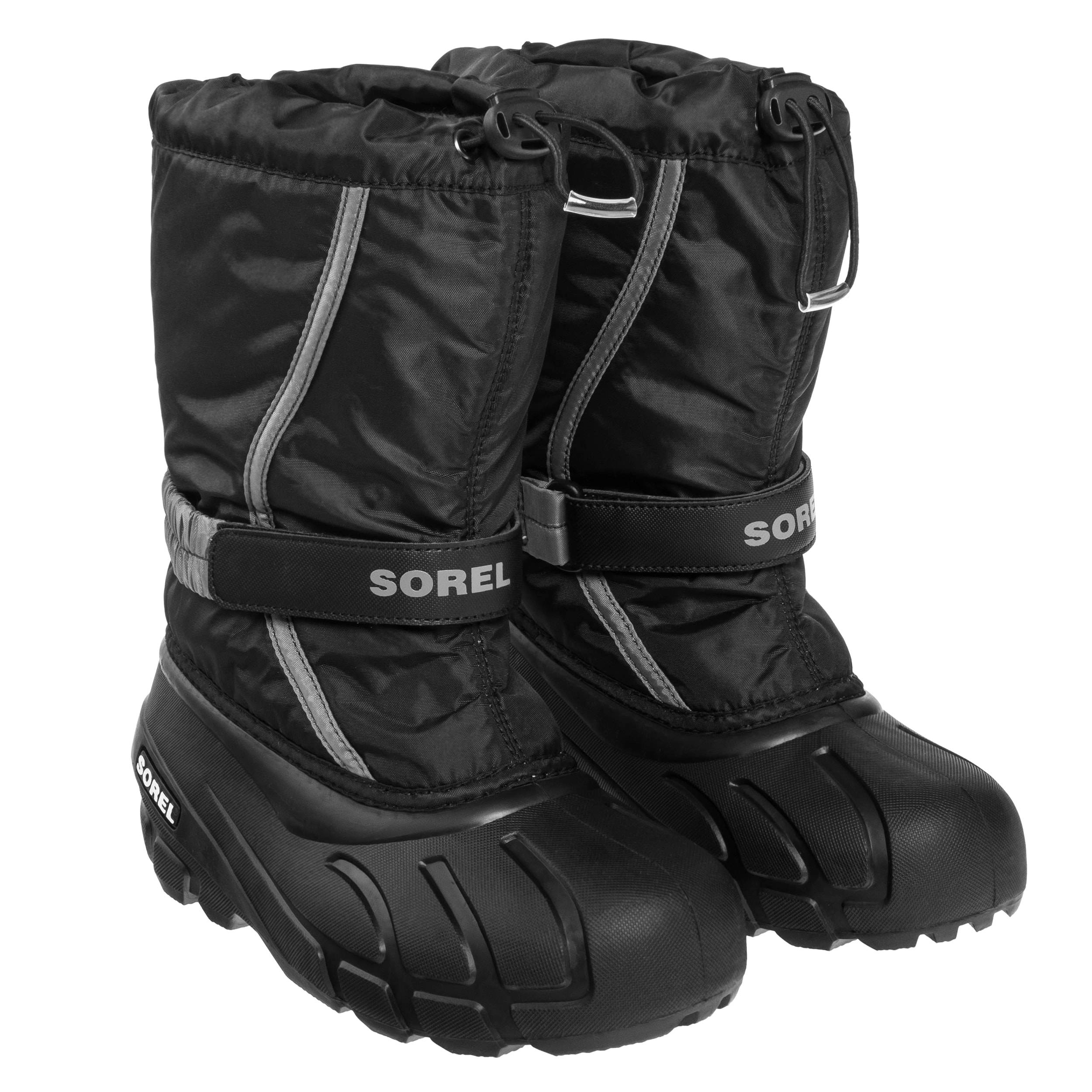 Sorel Flurry Print Youth Boot Children's Snow Boots - Black/City Grey