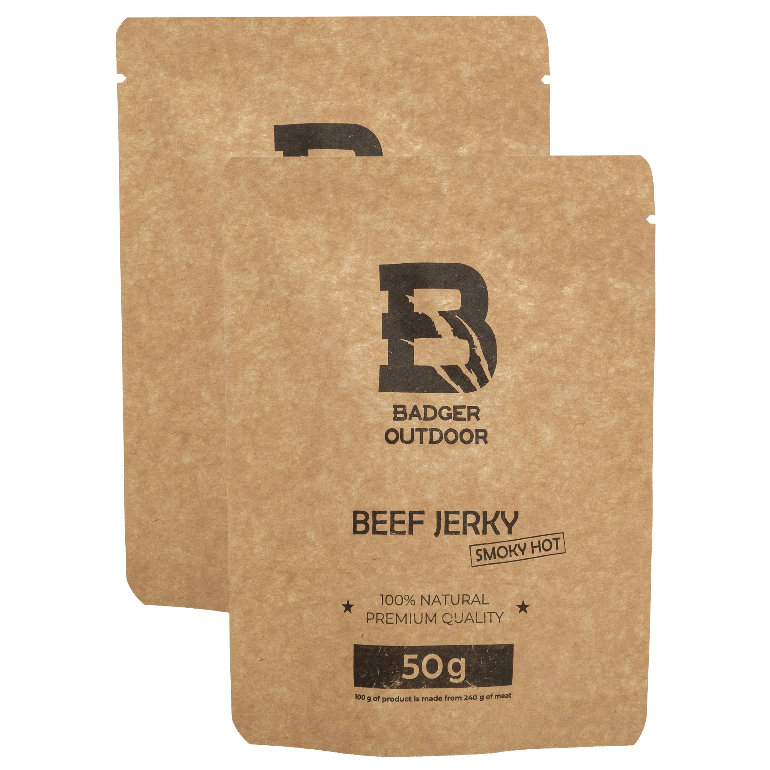 Badger Outdoor Beef Jerky Smoky Hot 50 g - 2 pcs.