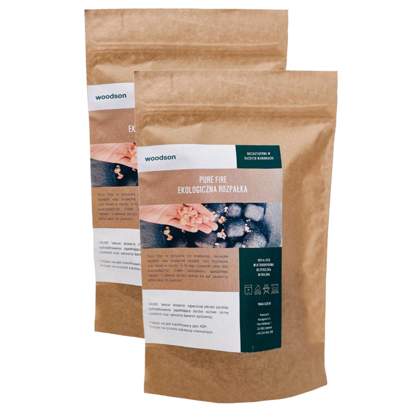 Woodson Pure Fire Kindling 0.25 kg - 2 pcs.