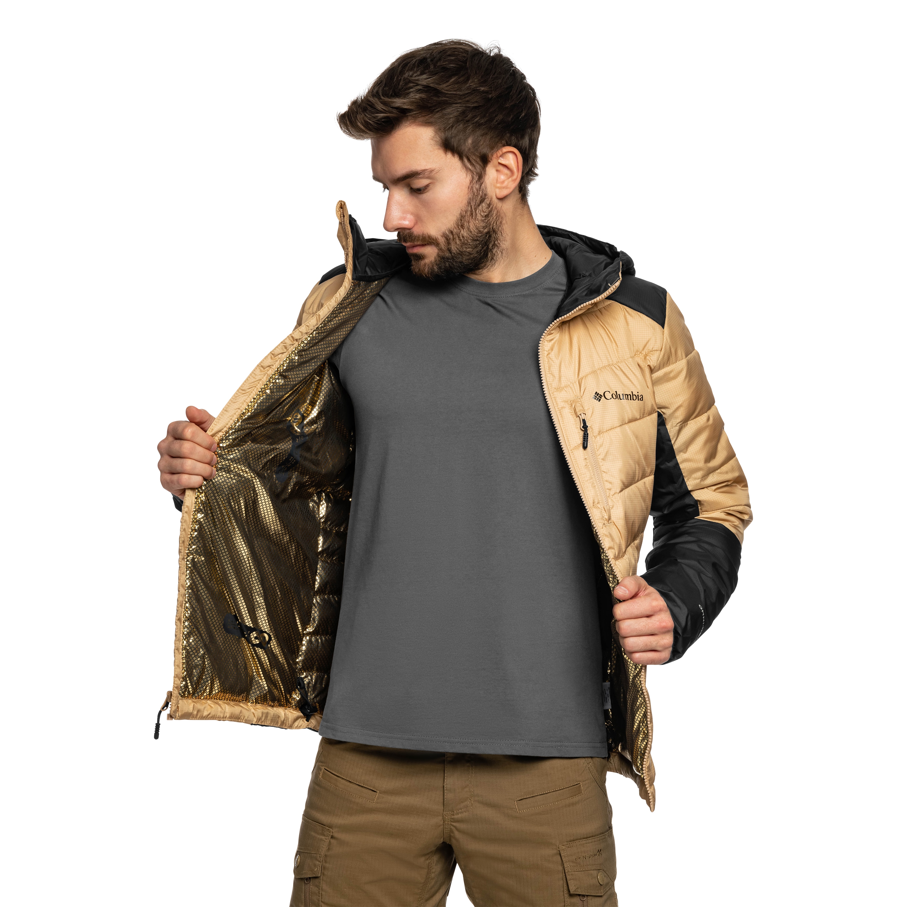 Columbia Labyrinth Loop II Insulated Hooded Jacket - Canoe/Black