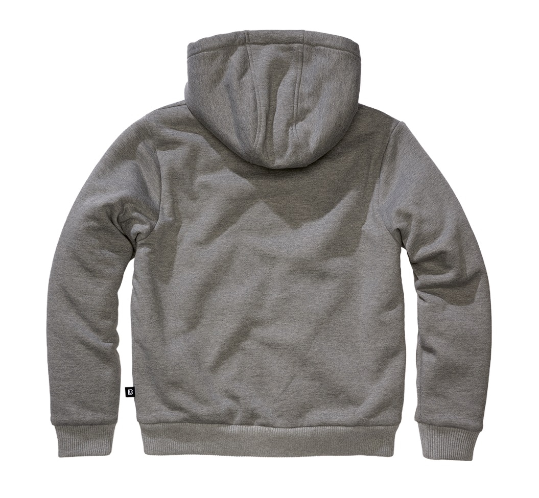 Brandit Sweatjacket Teddylining Sweatshirt - Dark Grey Melange