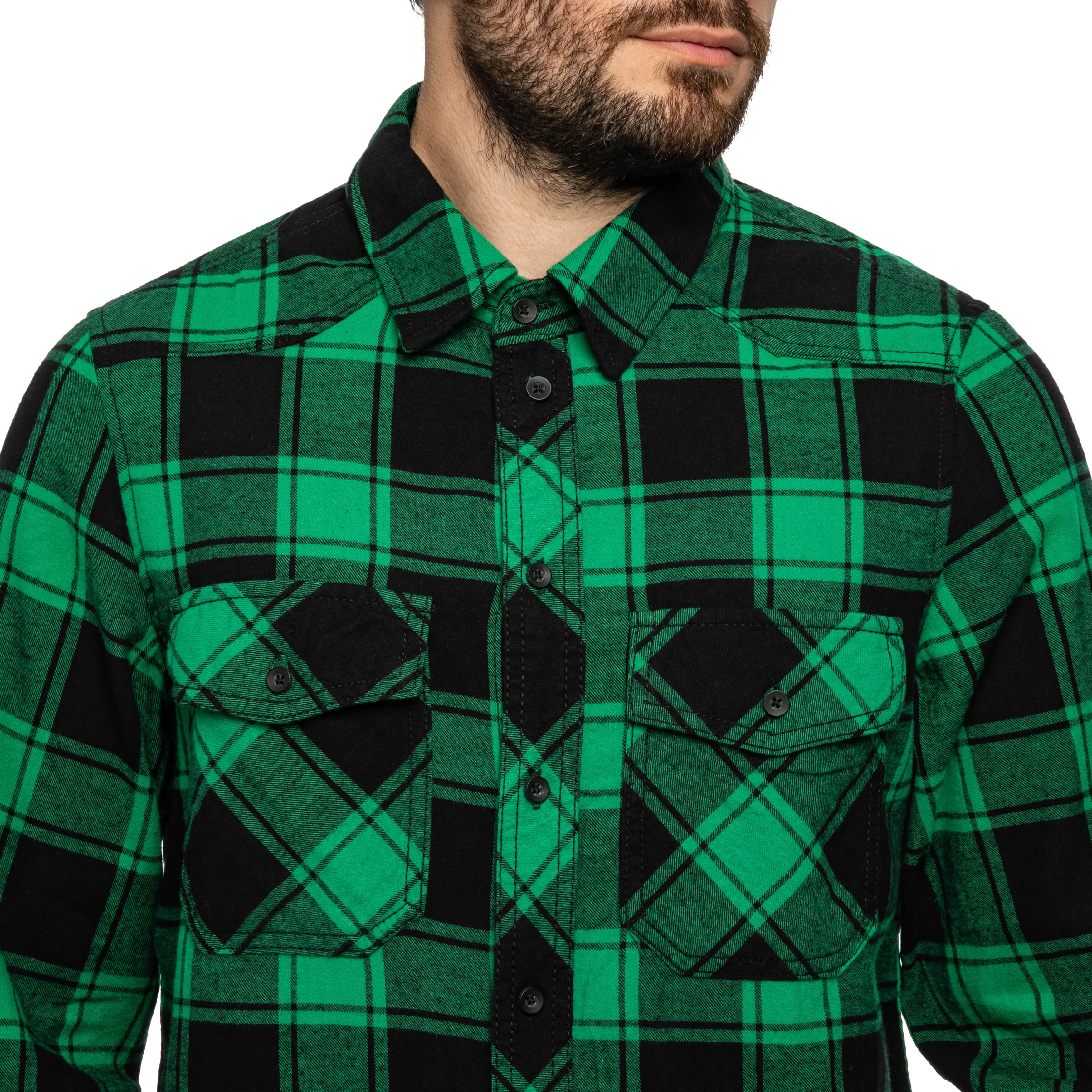 Brandit Check Shirt - Green/Black