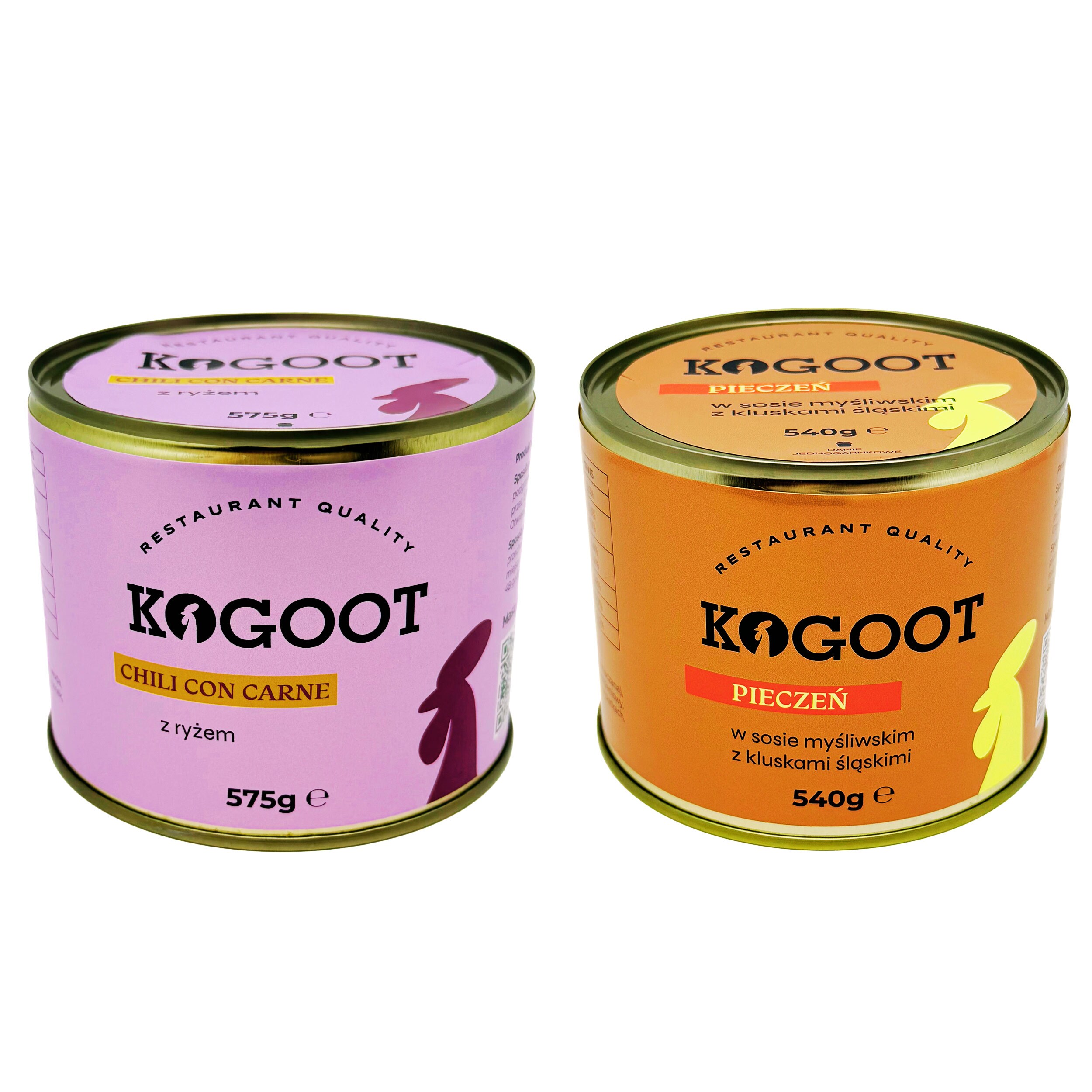 Kogoot Canned Food - Chili con carne 575 g, Roast 540 g