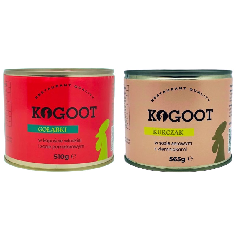 Kogoot Canned Food - Stuffed cabbage 510 g, Chicken in cheese sauce 565 g