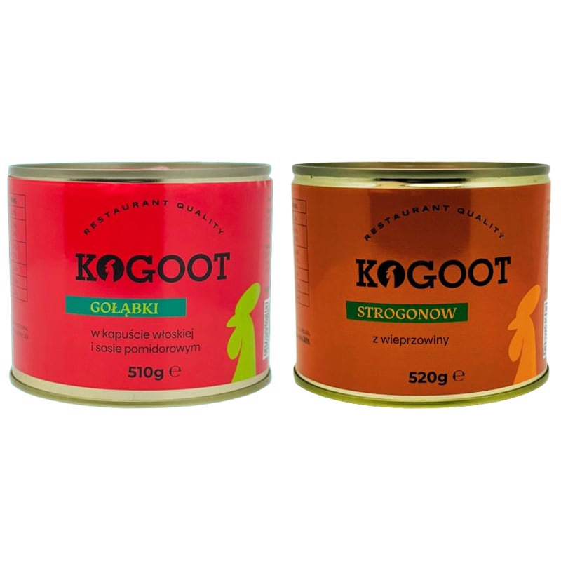 Kogoot Canned Food - Stuffed Cabbage Rolls 510 g, Beef Stroganoff 520 g