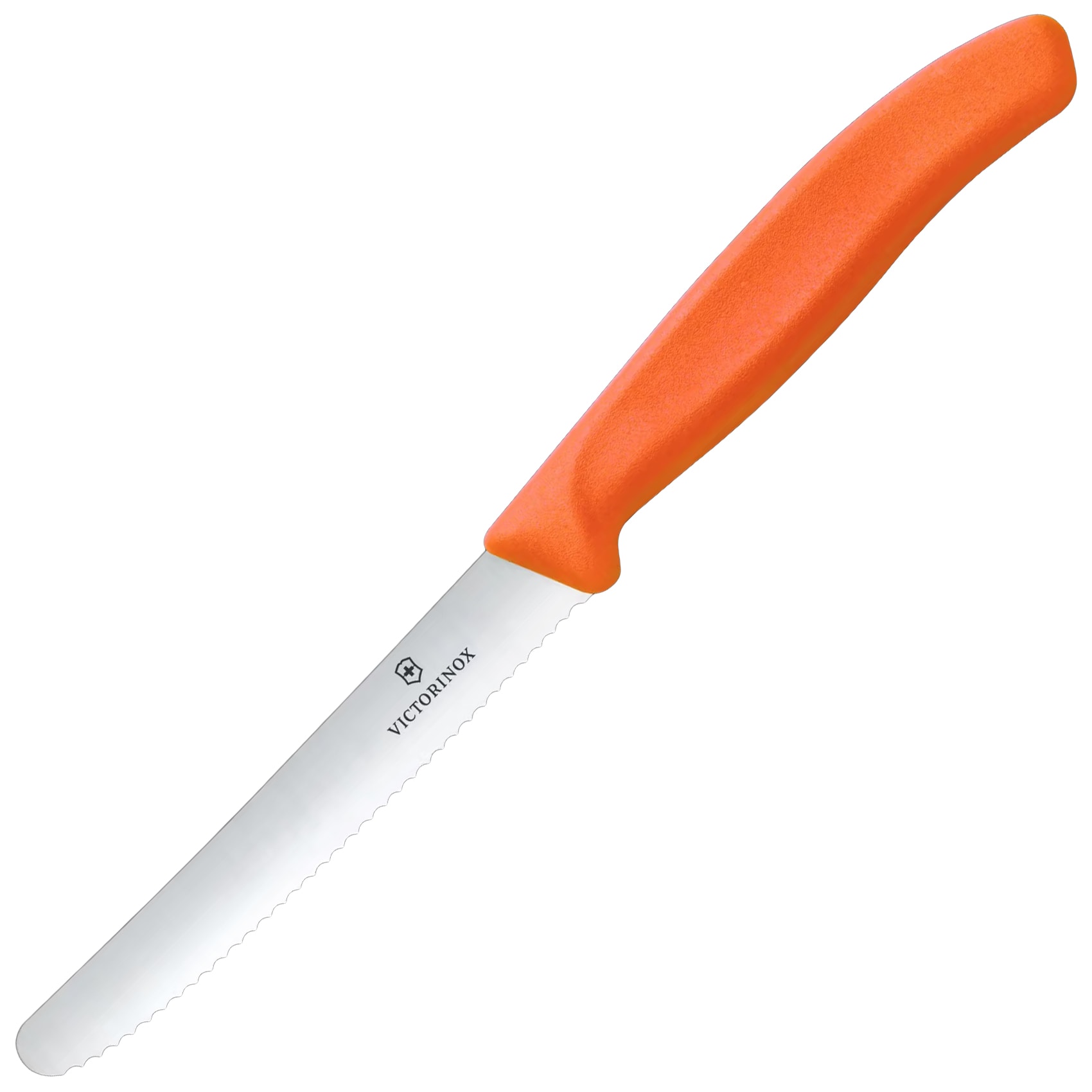 Victorinox Swiss Classic Kitchen Knife Tangerinne Orange - serrated with rounded tip